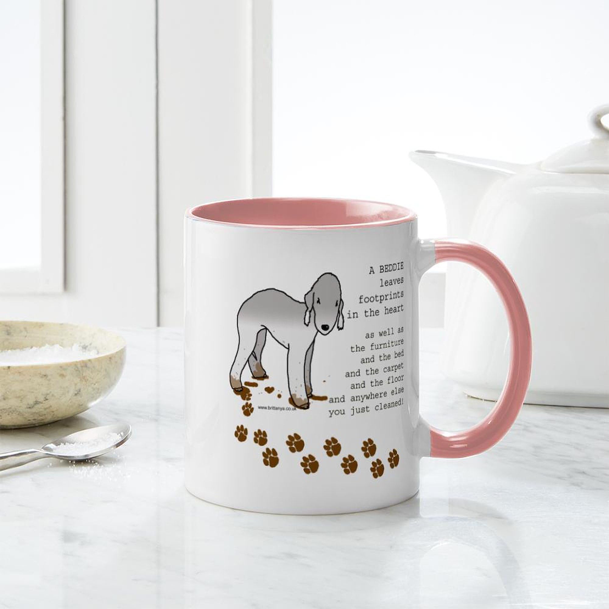 Bedlington Terriers Ceramic Coffee Mug 11 oz (325 ml) - Perfect for Tea, Hot Chocolate & Office Use - Cute Dog Lover Gift Idea