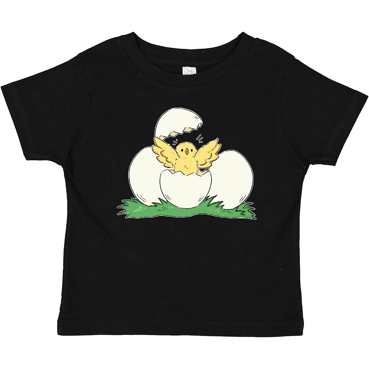 Inktastic Cute Chick Hatching from Egg Baby T-Shirt - Soft Cotton Toddler Tee for Easter, Spring & Birthday Outfits | Adorable Animal Graphic Shirt for Boys & Girls