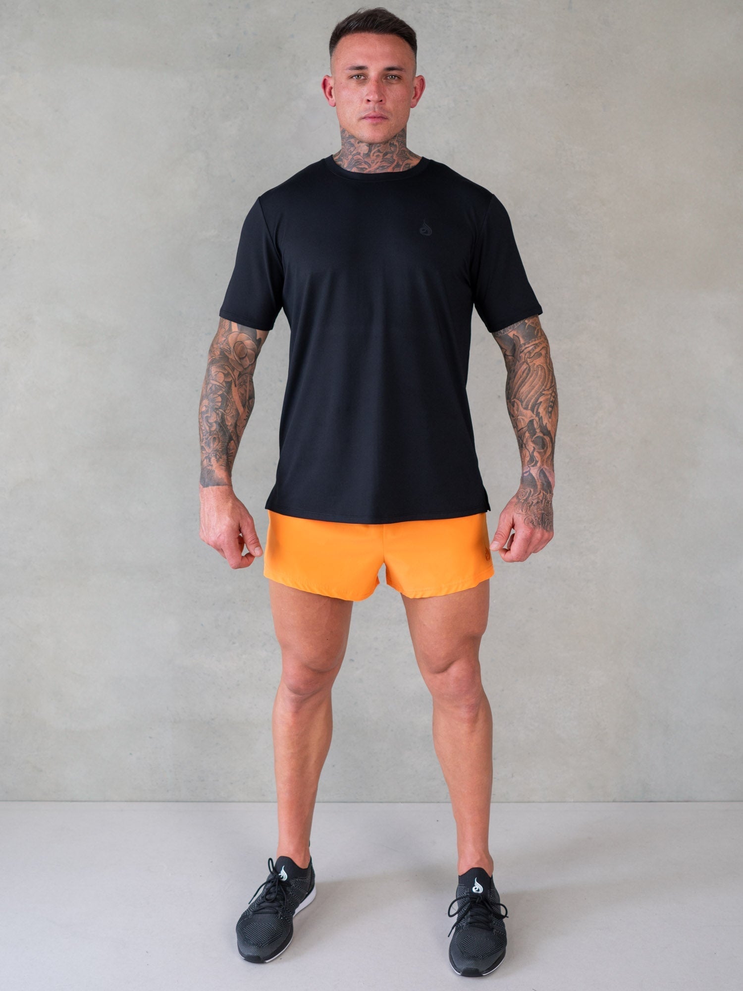 3 Pack Men's Workout Shorts - Breathable Orange Gym Shorts for Running, Training & Fitness | Perfect for Gym, Jogging & Outdoor Sports