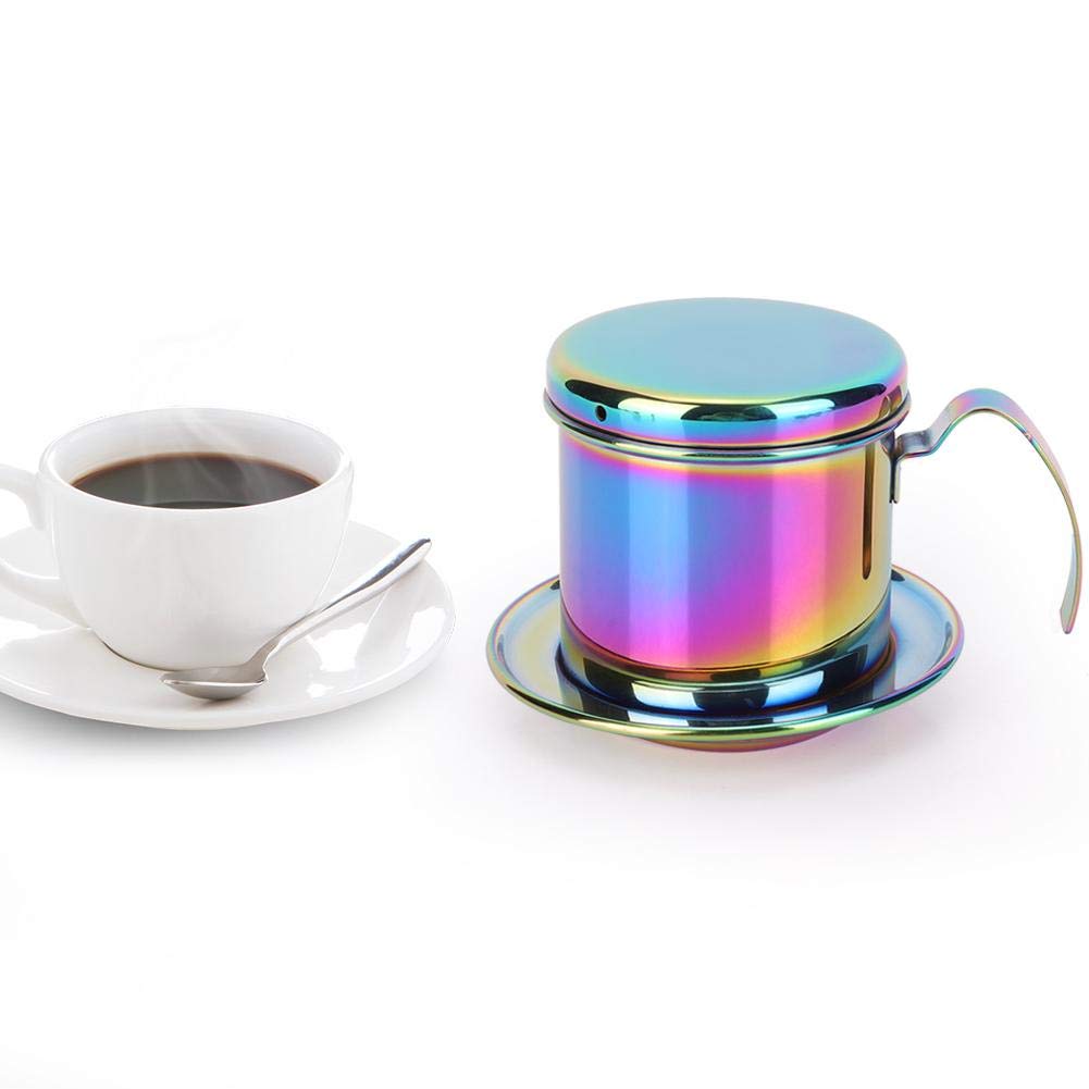 Yosoo Stainless Steel Coffee Dripper - Portable Reusable Filter for Home & Office Brewing