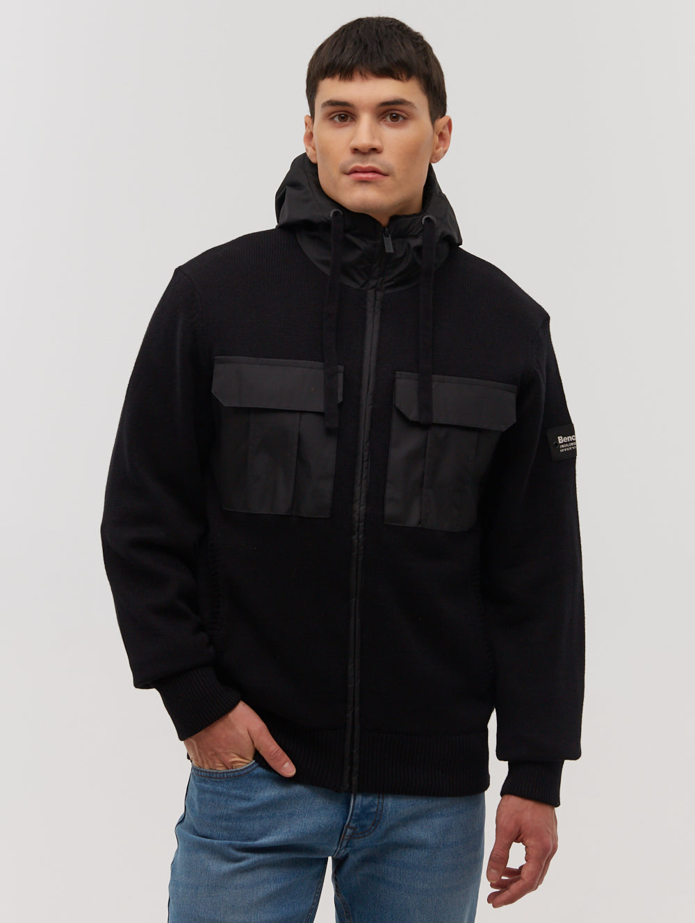 Minski Men's Zip Up Hoodie with Chest Pocket - Comfortable Fleece Lined Sweatshirt for Casual Wear, Outdoor Activities & Gym Workouts