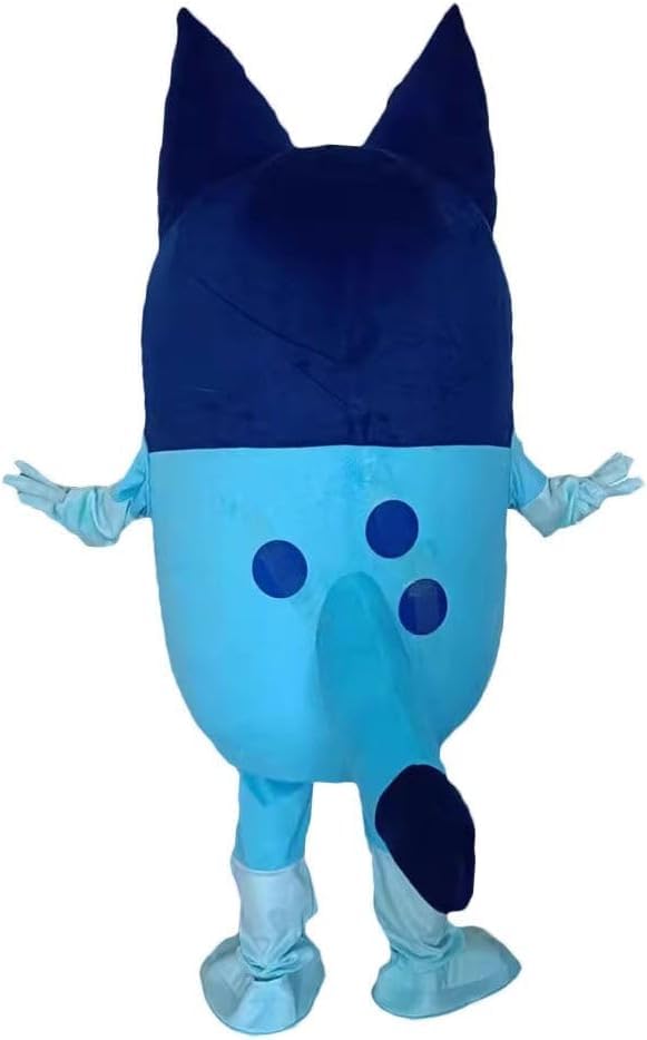 Blue Heeler Mascot Costume for Adults - Blue Dog Halloween Cosplay & Fancy Dress Party Outfit | Perfect for Halloween Parties, Mascot Performances, and Themed Events
