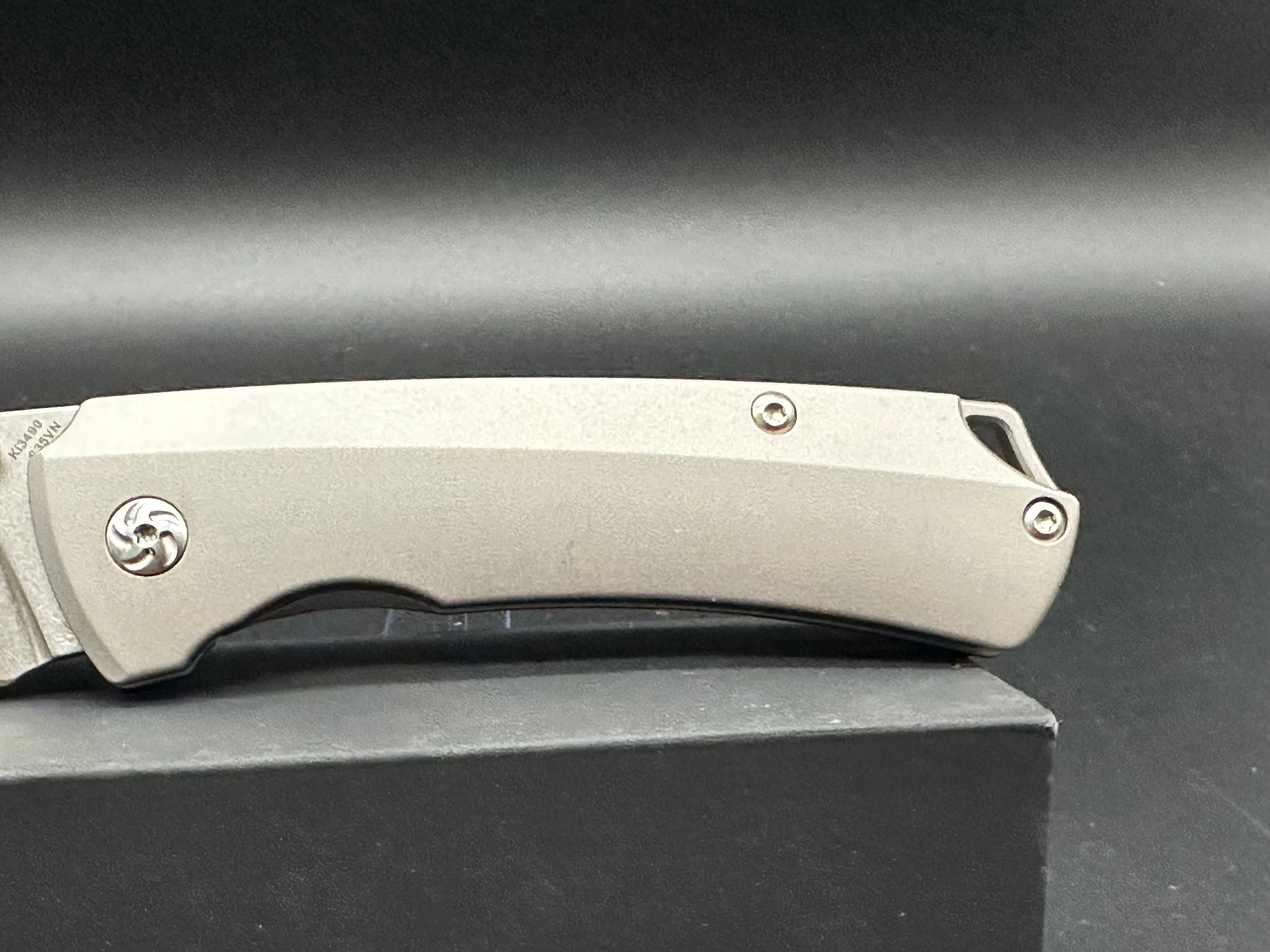 Kizer Hennicke T1 Pocket Knife - S35VN Blade, Titanium Handle, Stonewash Finish | EDC, Outdoor, Camping, Survival Gear