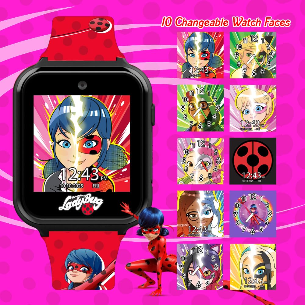 Interactive Smartwatch for Kids - Touchscreen Watch with 10 Changeable Faces, Step Counter, Games, Selfie Camera, Alarm & Timer - Durable Silicone Band Fits 5.5-8 Inch Wrists - Perfect for School, Playtime & Outdoor Activities