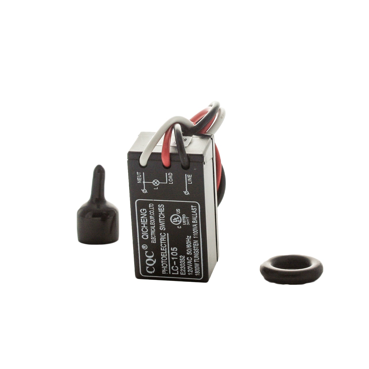 PotenzaX Photocell Sensor - Black (FX 229830 PX PC) - Ideal for Outdoor Lighting, Security Systems & Automatic Light Control