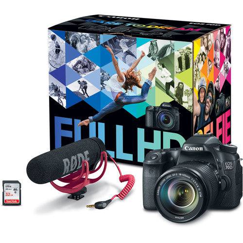 Canon EOS 70D/80D DSLR Camera with 18-135mm Lens - Professional Photography & Videography Kit for YouTube, Travel & Portrait Shooting