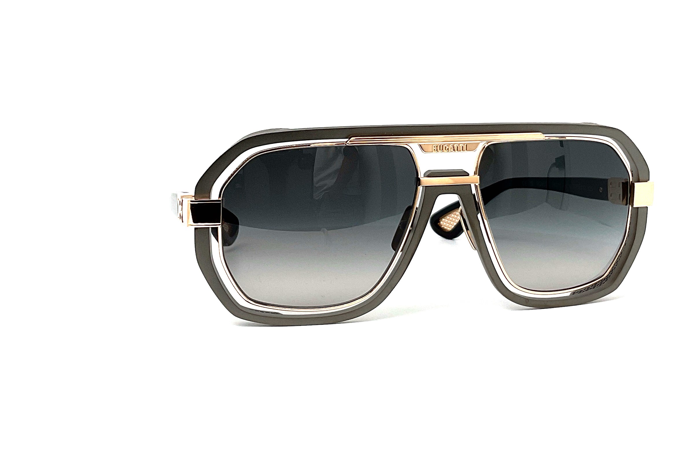 Original BUGATTI 08 Gunmetal Sunglasses - Luxury Aviator Shades for Men & Women - UV Protection Polarized Lenses - Perfect for Driving, Travel & Outdoor Activities