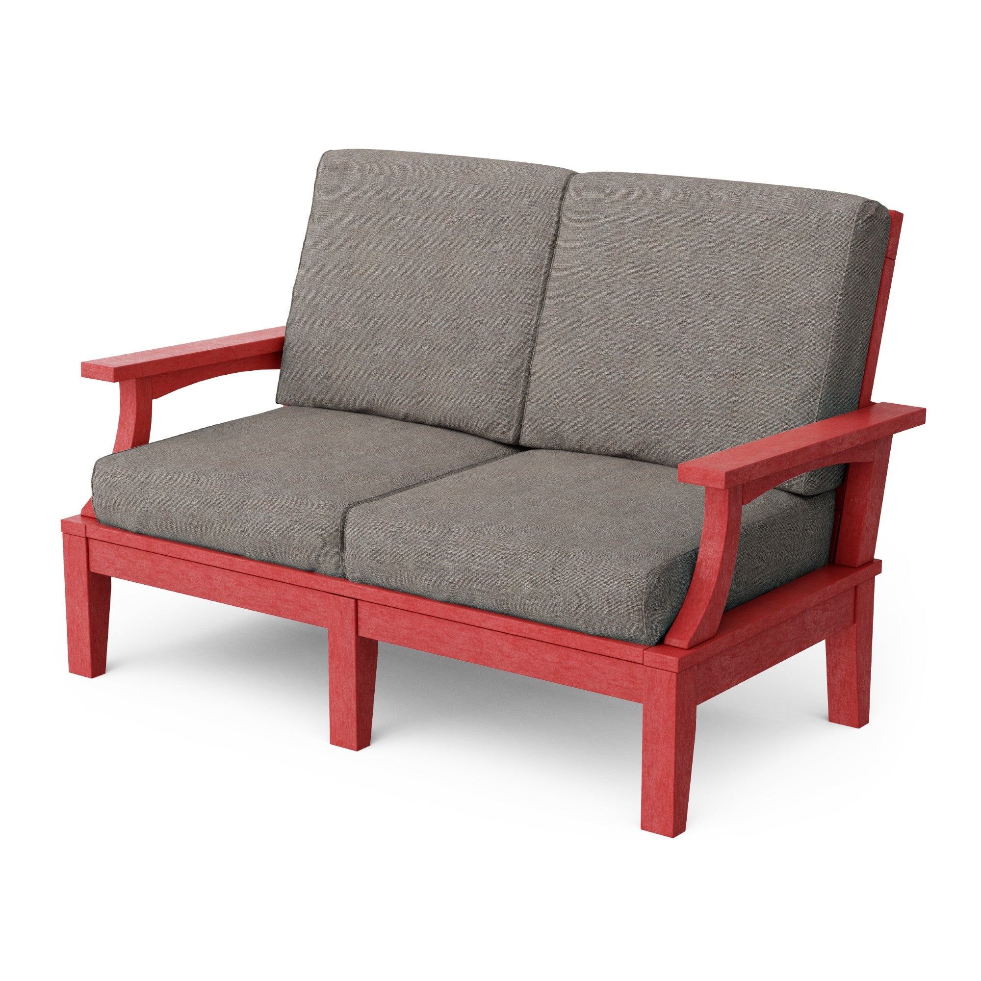 Heritage Deep Seating Love Seat Cushioned Sofa - Outdoor Patio Furniture for Garden, Poolside & Backyard Relaxation
