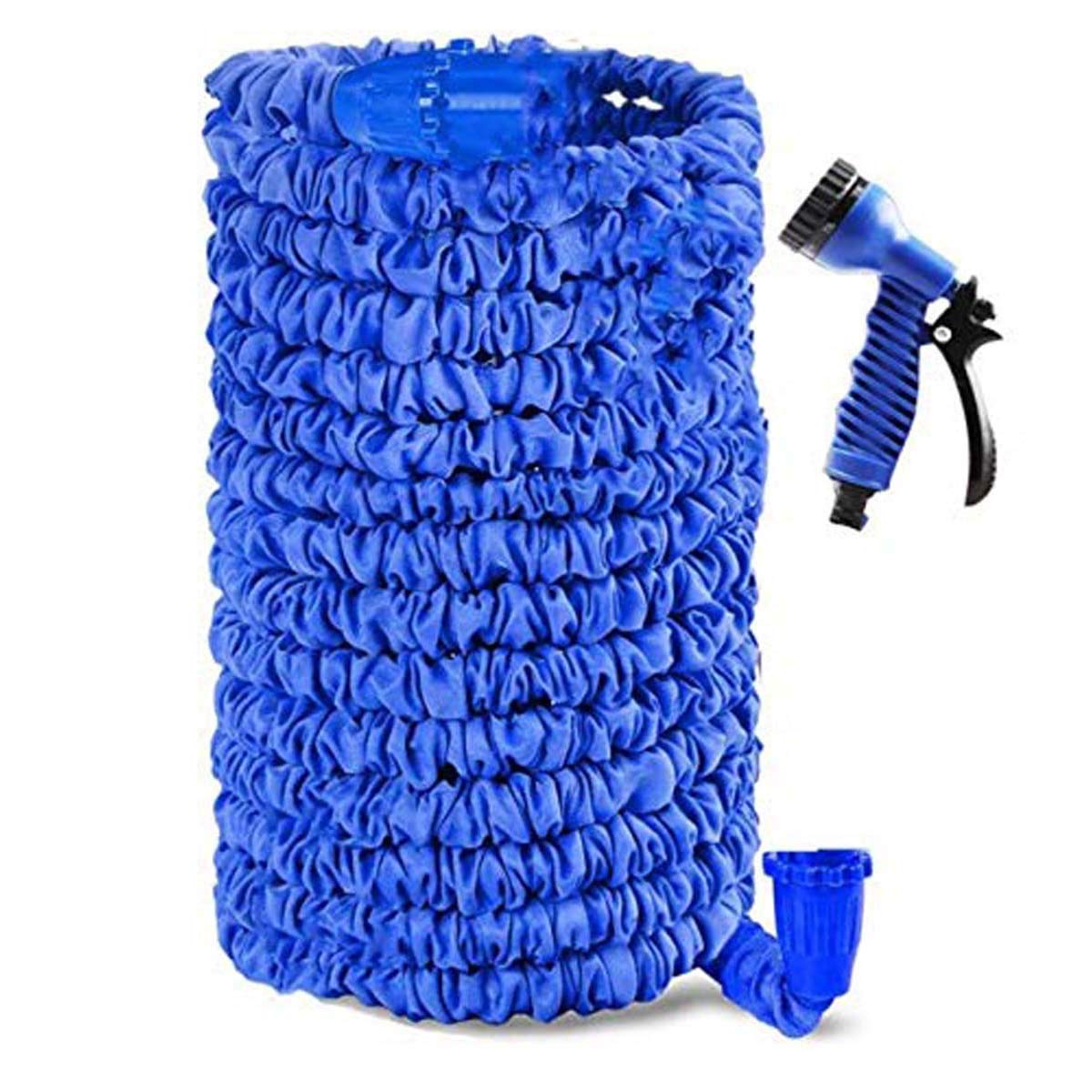 Expandable Garden Hose with Spray Nozzle - 30m/100ft for Watering & Cleaning
