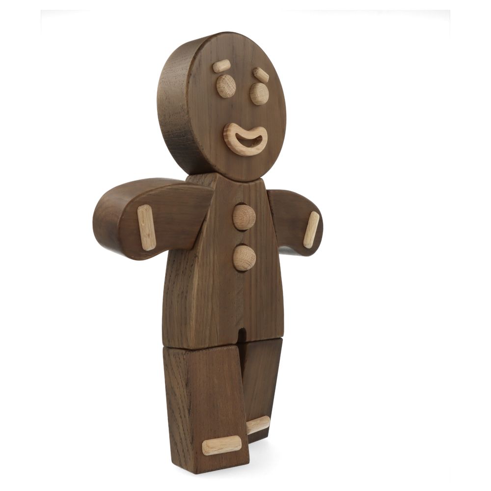Large Gingerbread Man Smoke Stained Oak Ornament - Perfect for Christmas Tree Decor, Holiday Home Decor, and Festive Gift Giving
