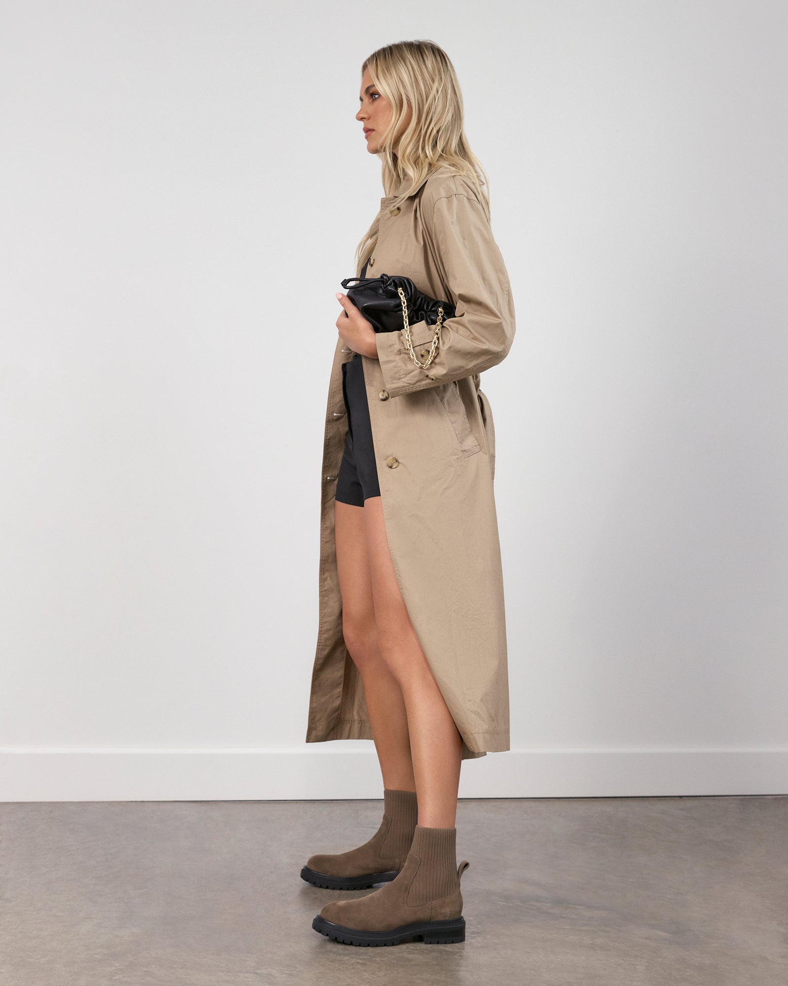 BERTIE FLAT ANKLE BOOTS Women's Khaki Suede Shoes - Comfortable Casual Booties for Fall & Winter, Perfect for Office, Date Night and Everyday Wear