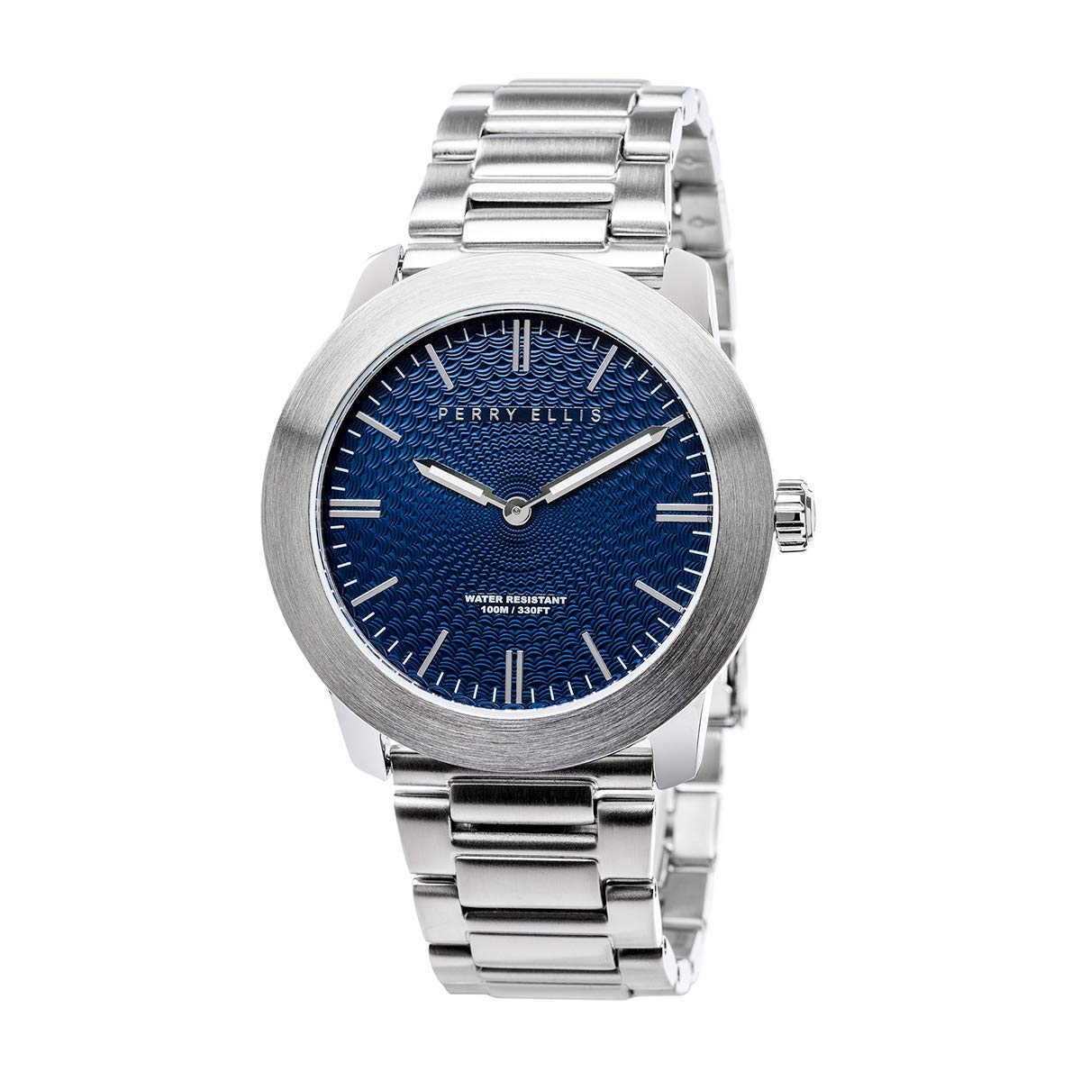 Perry Ellis Men's Waterproof Stainless Steel Watch - 42mm Slim Quartz Luminous Minimalist Dress Watch for Business & Casual Wear | Perfect for Office, Dating & Outdoor Activities