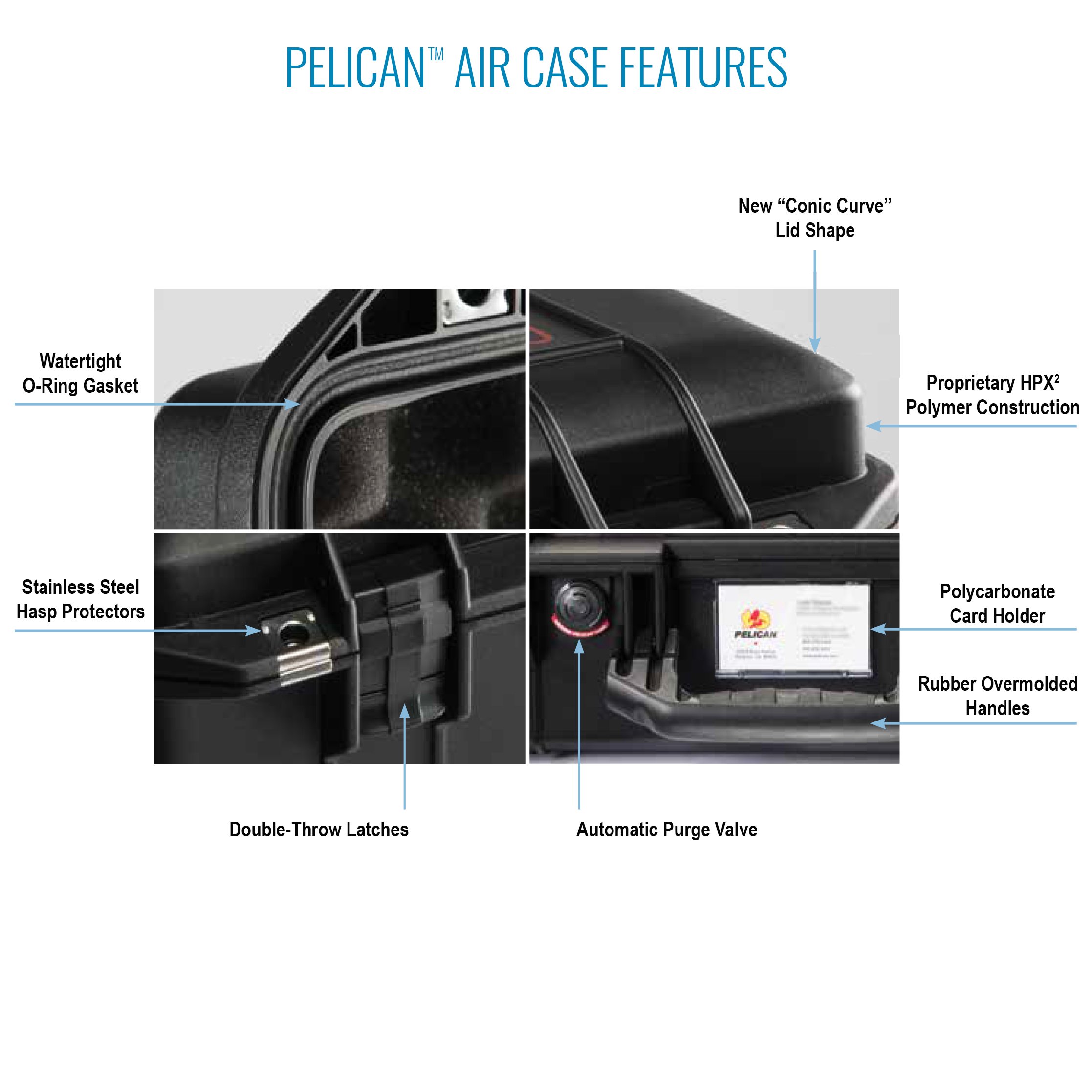 Pelican Air 1555 Waterproof Hard Case with TrekPak Dividers - Black Protective Travel Case for Camera, Drone & Electronics - Perfect for Air Travel, Outdoor Adventures & Equipment Storage