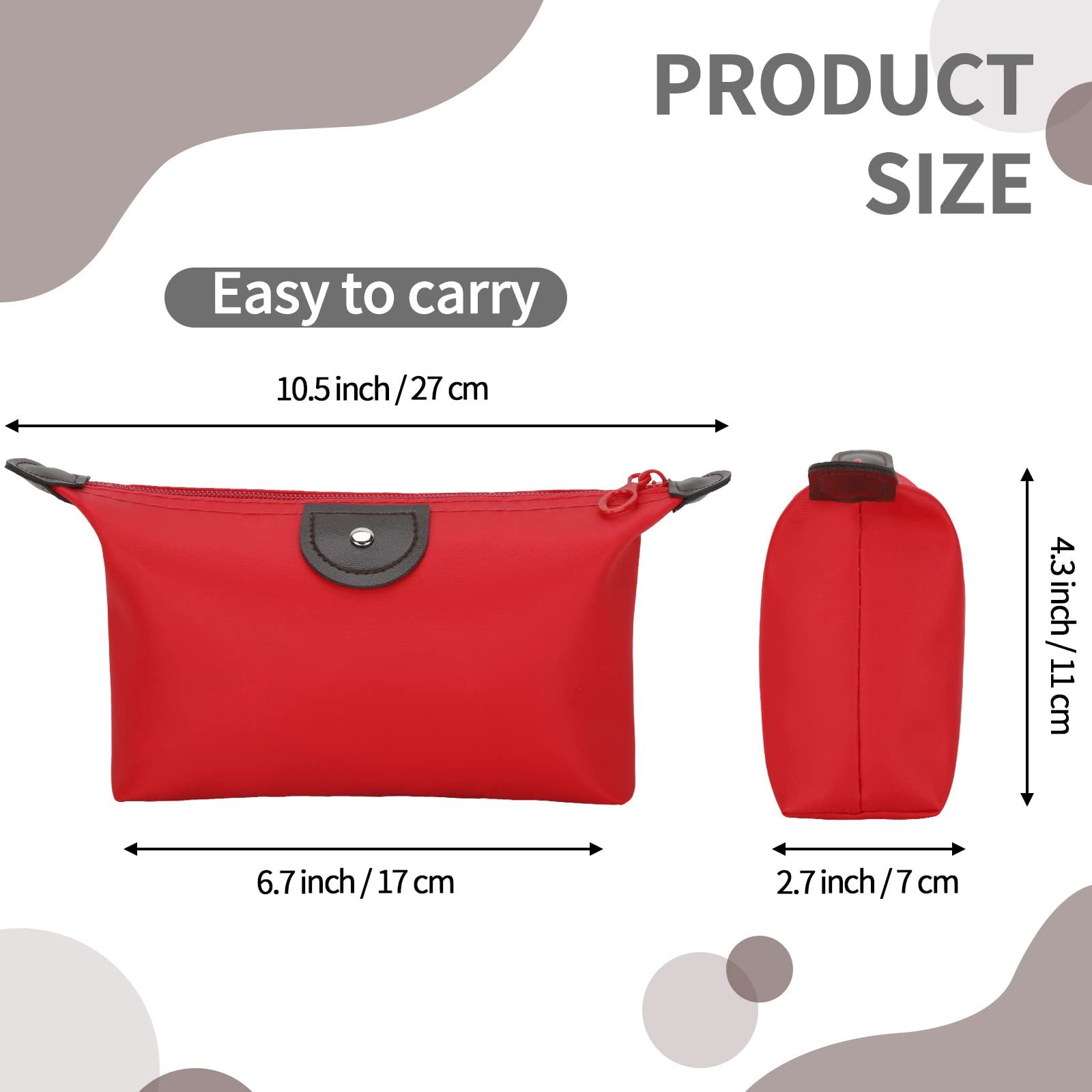 5PCS Cute Small Waterproof Makeup Bags for Purse - Mini Zipper Cosmetic Travel Organizer for Toiletries & Jewelry - Perfect for Vacation, Gym & Daily Essentials (Style 1) | HAOGUAGUA Luggage Accessories