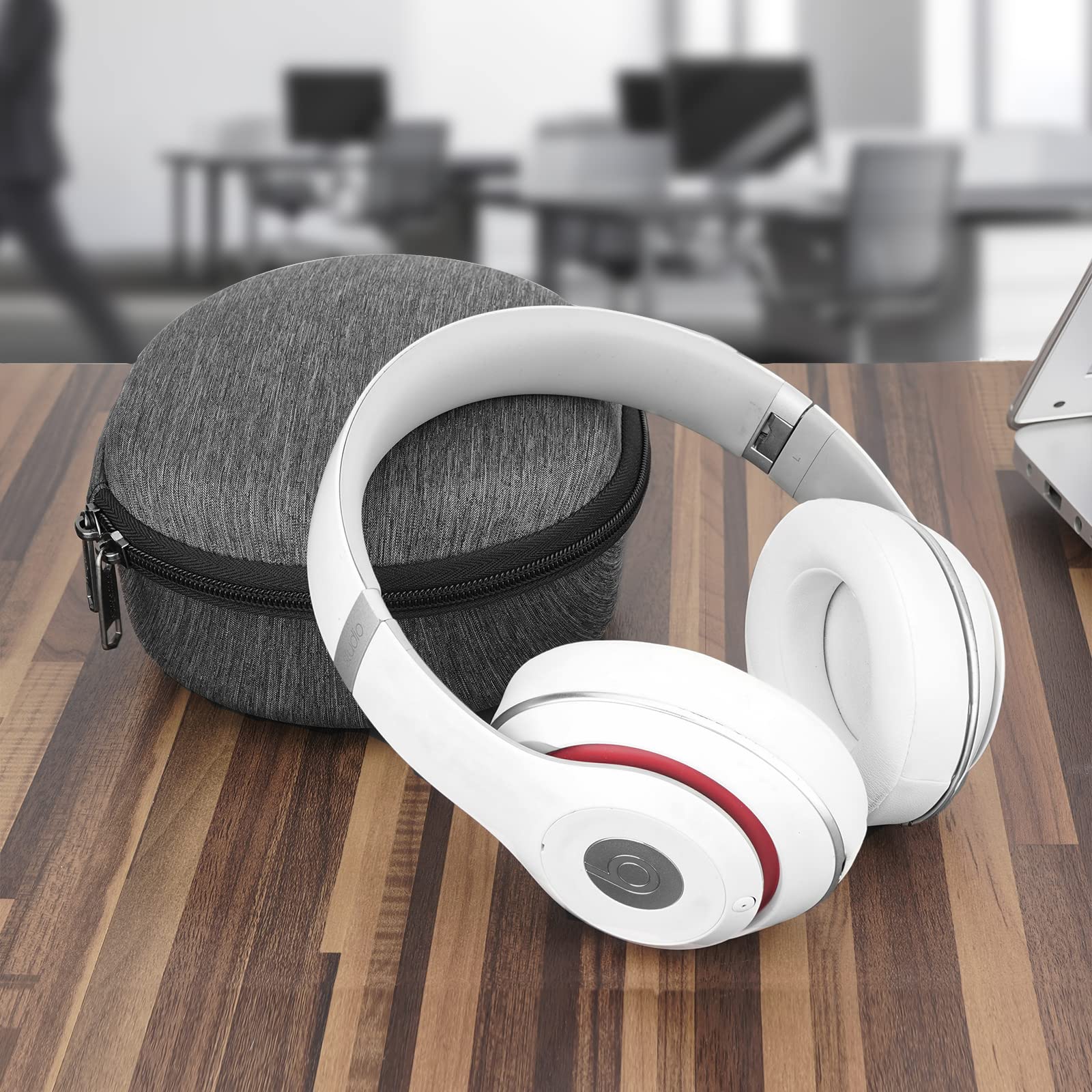 Premium Hard Headphone Case Compatible with Beats Studio Pro, Studio3 Wireless & Studio2 - Protective Travel Carrying Bag for Beats Studio & Solo Pro Headphones (Dark Grey) - Perfect for Air Travel, Commuting & Gym Storage