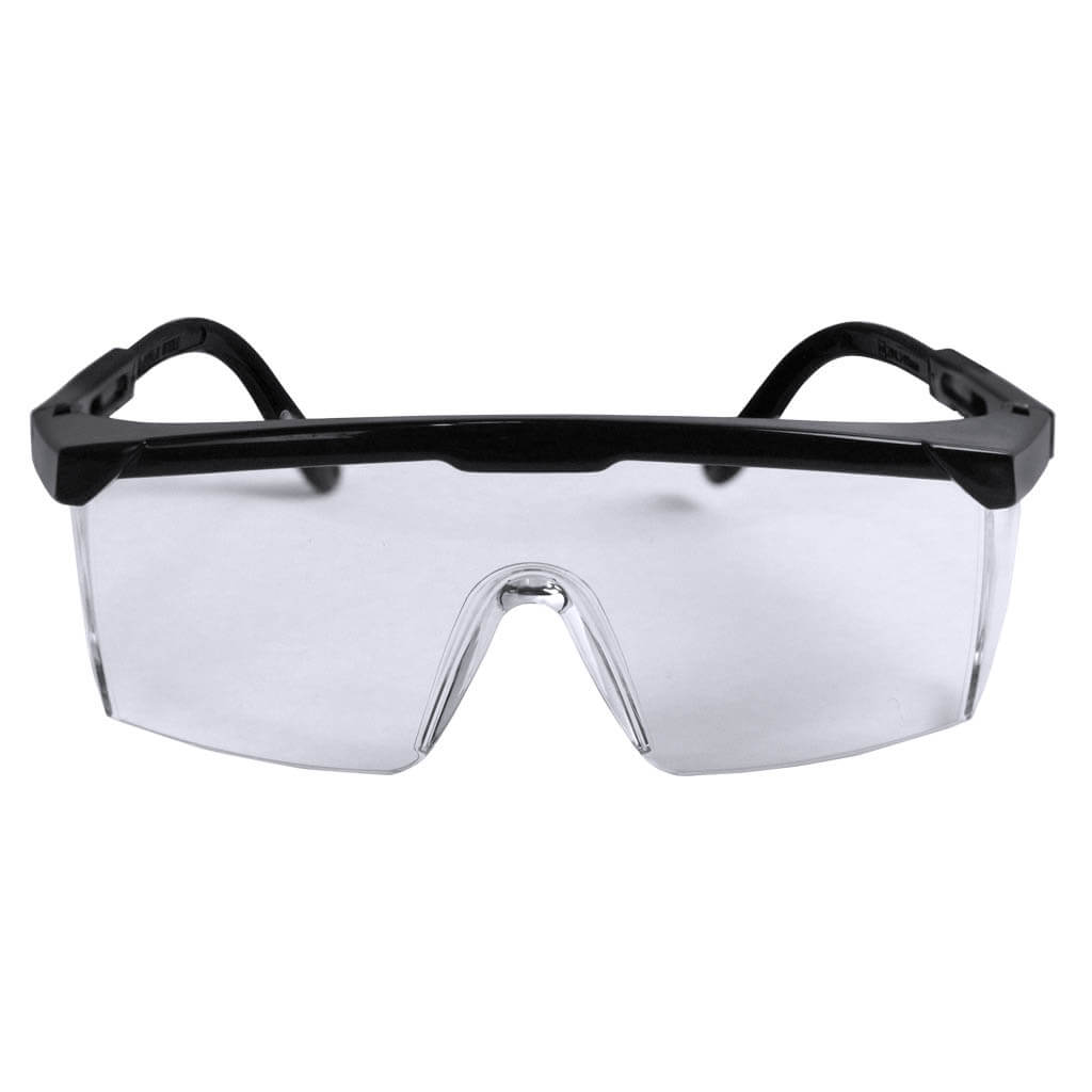 DuraDrive Clear Lens Side Shields Top Guard Safety Glasses - ANSI Certified Protective Eyewear for Construction, Woodworking & DIY Projects