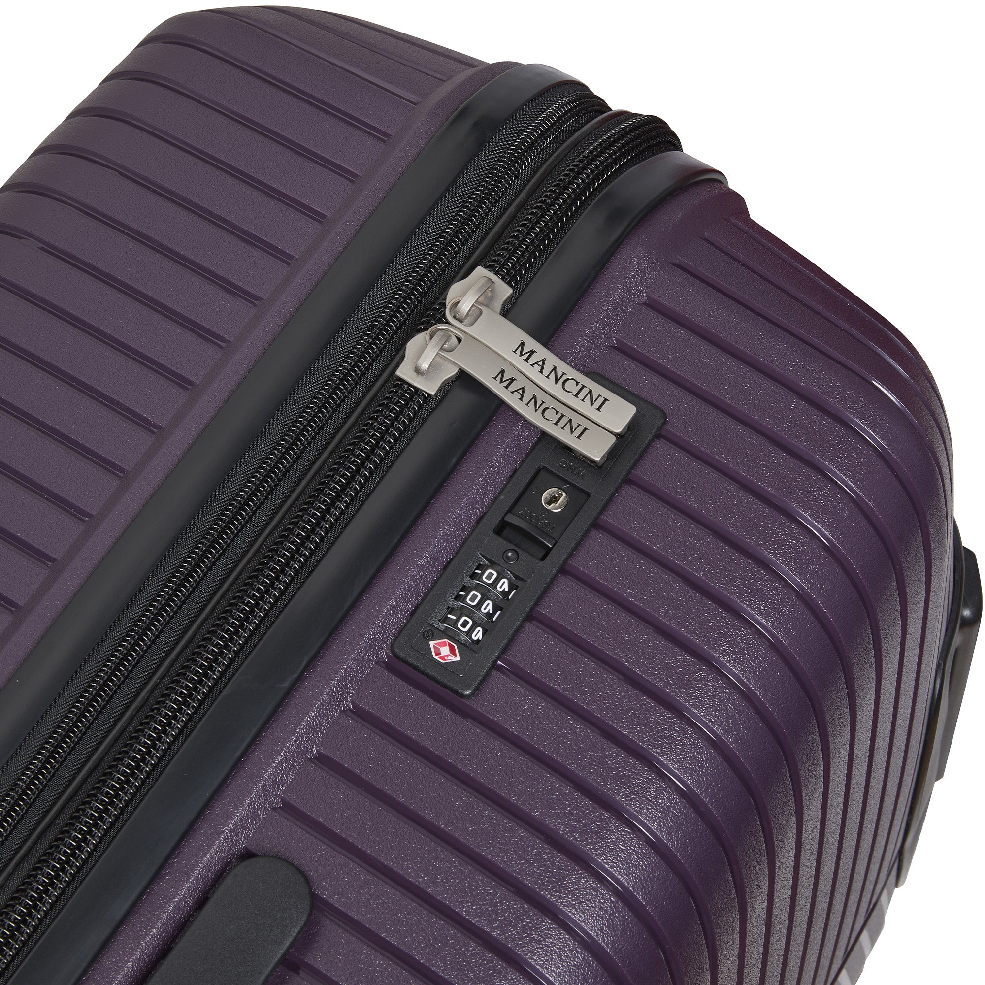Mancini St. Lucia Collection 2-Piece Polypropylene Spinner Luggage Set (Carry On & Large Check-In Suitcase) - Lightweight Durable Travel Luggage for Business Trips & Family Vacations