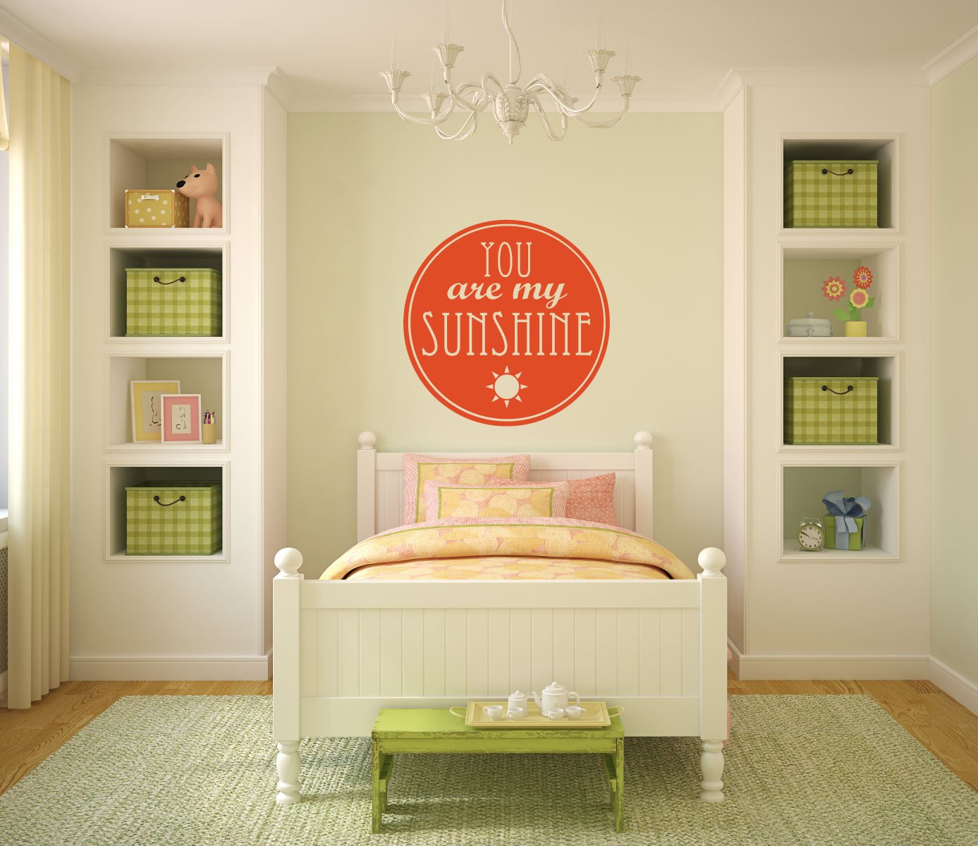 You Are My Sunshine Vinyl Wall Decal - Removable Home Decor for Living Room, Bedroom, Kitchen - Perfect for Nursery, Office & DIY Home Styling