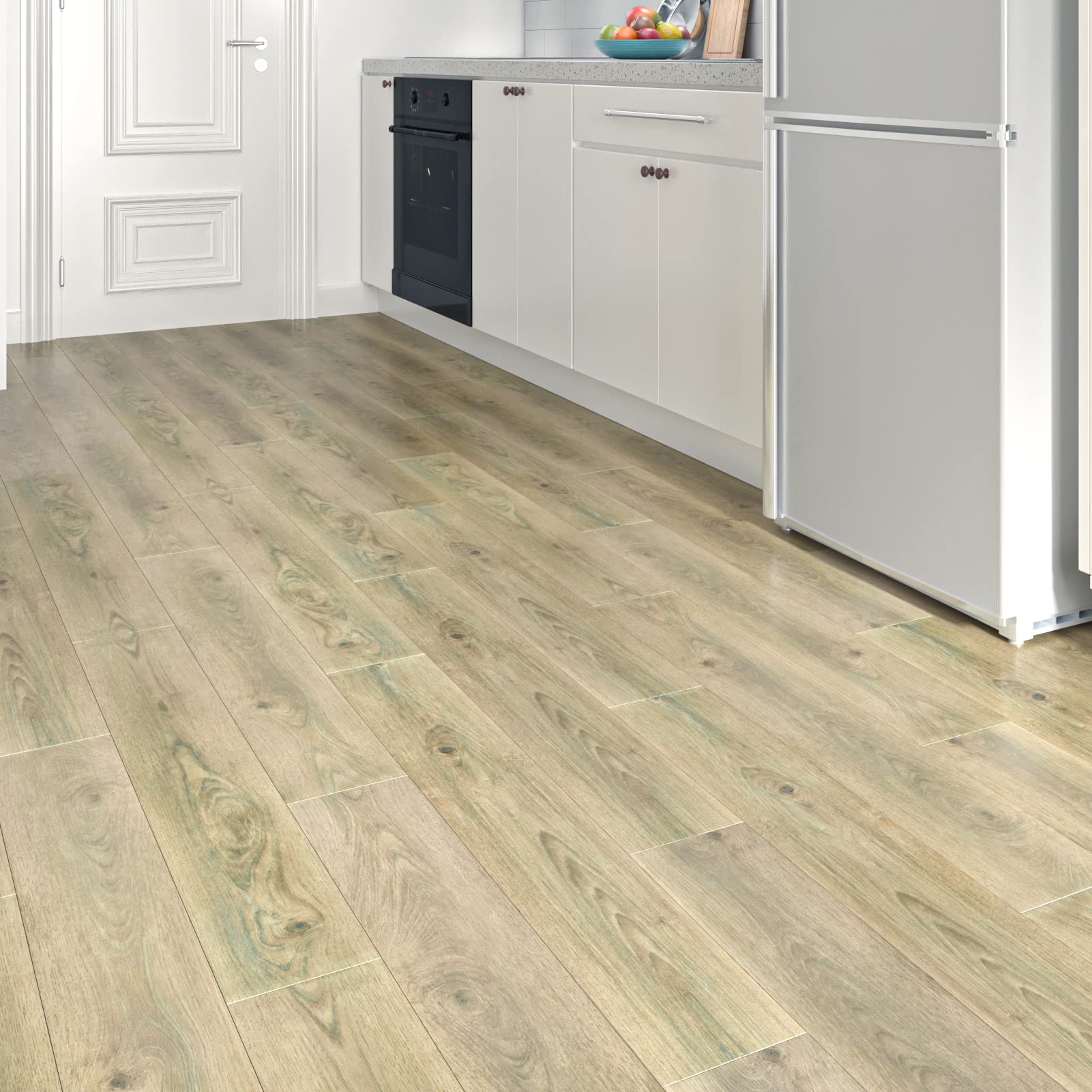 6x36 Inch Peel and Stick Floor Tiles - Waterproof Self-Adhesive Wood Flooring Planks for Bathroom, Kitchen, Bedroom, Basement & Garage - Easy DIY Wall & Countertop Covering (4-Pack) - Perfect for Home Renovation & Rental Property Upgrades