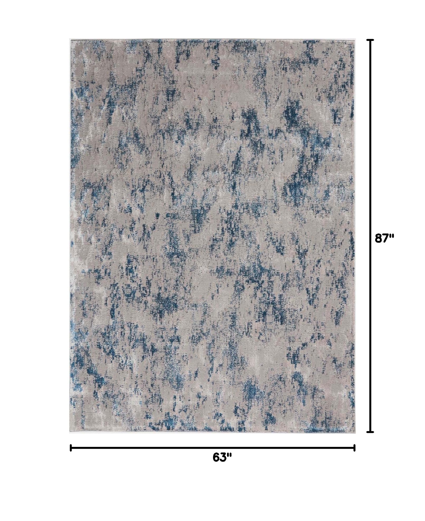 Kathy Ireland Ki40 Royal Terrace Floral Grey/Blue 5'3
