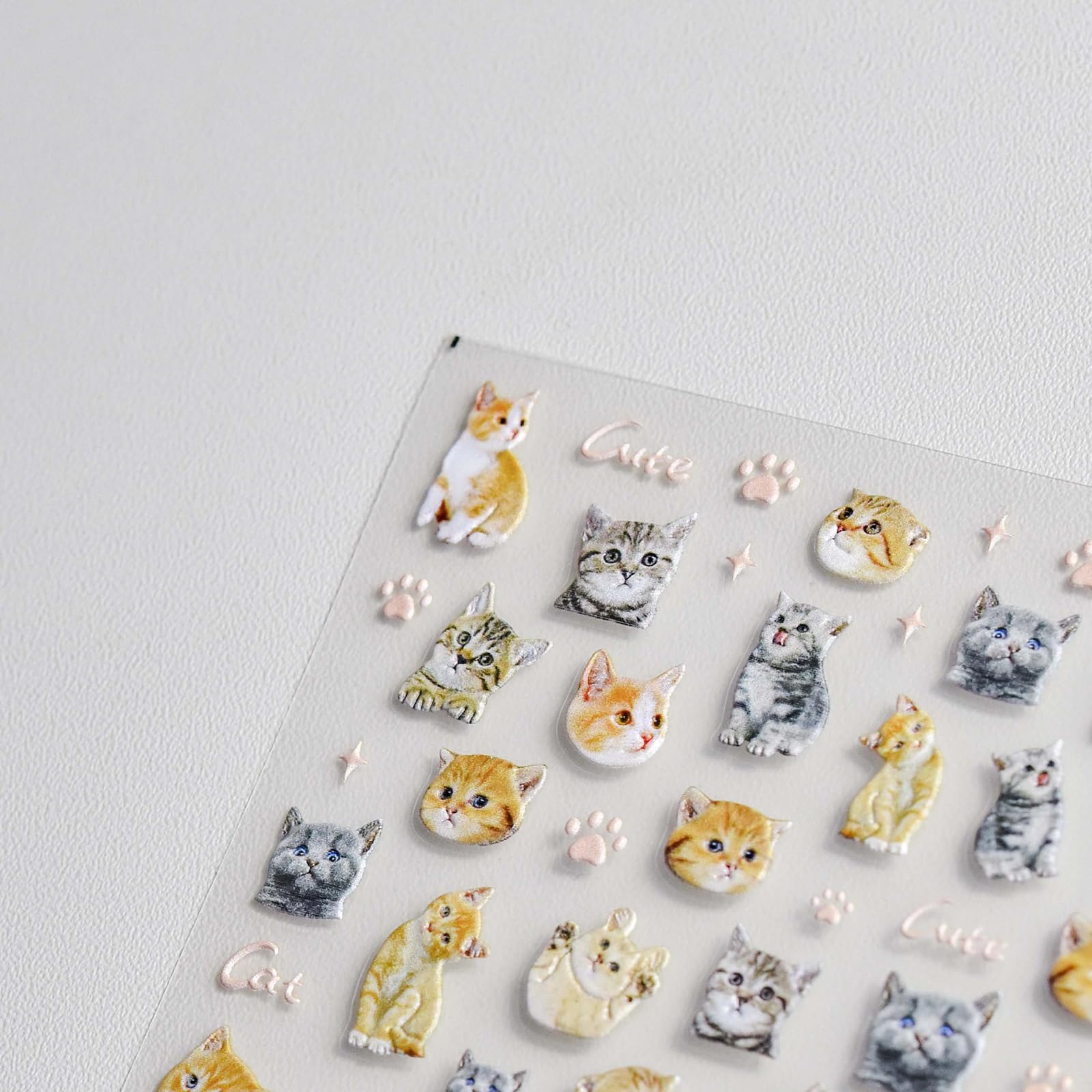 3D Cat Nail Stickers - Cute Embossed Cat Claw Nail Decals for DIY Nail Art | Perfect for Halloween, Parties & Everyday Fashion Accessories