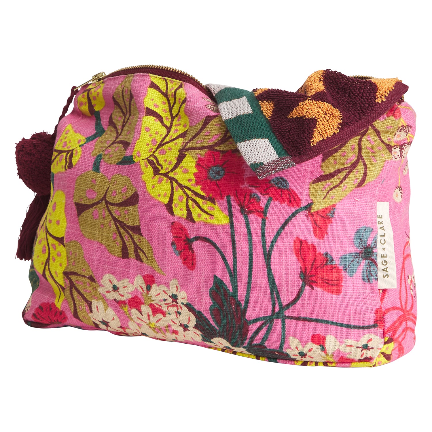 Genevieve Waterproof Makeup Bag - Travel Cosmetic Organizer for Women, Large Capacity Toiletry Pouch with Zipper - Perfect for Travel, Gym, and Daily Essentials Storage