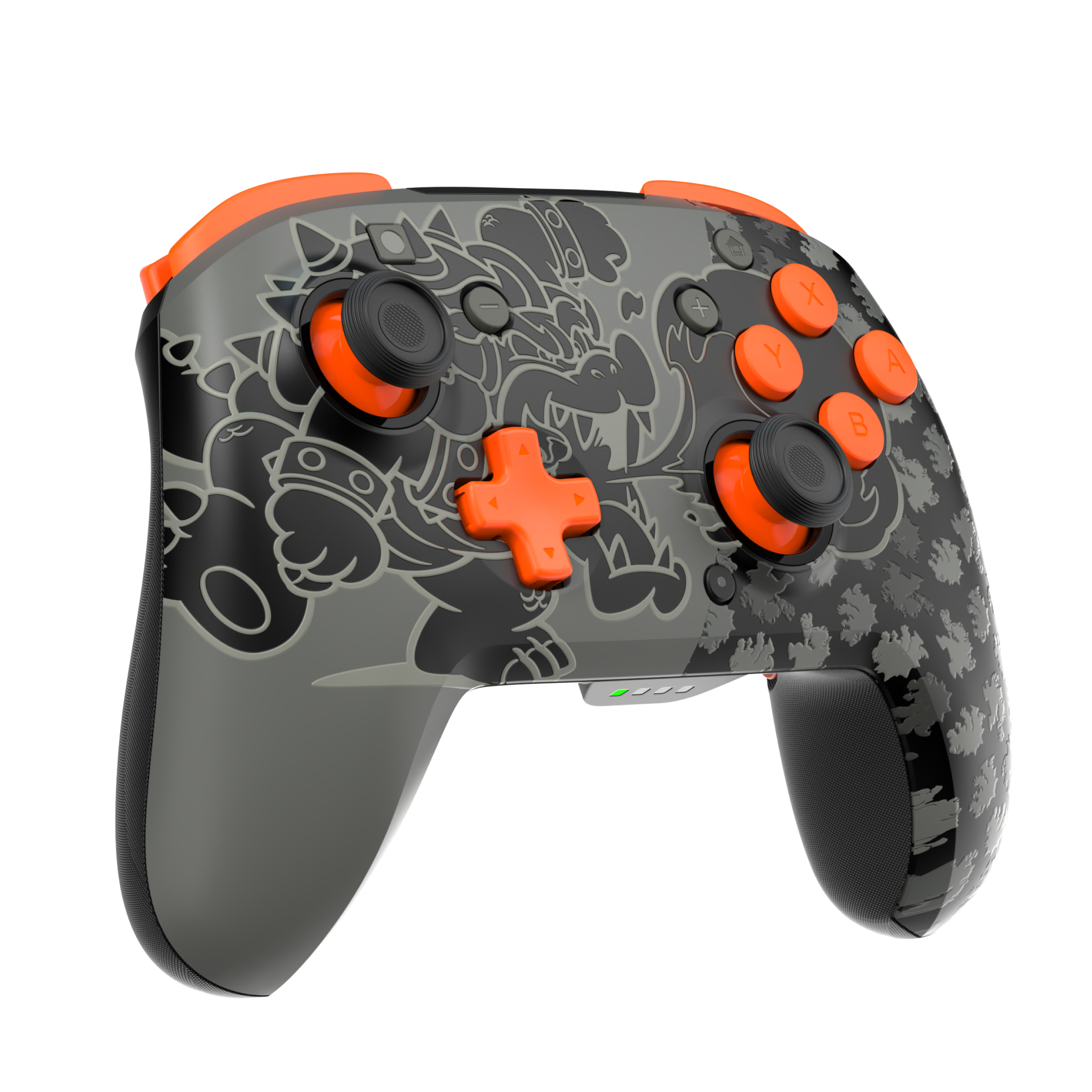 Nintendo Switch REMATCH GLOW Wireless Pro Controller - Blackout Bowser Edition | Compatible with Switch/Switch OLED | Ergonomic Design for Gaming, Party Play & Family Entertainment