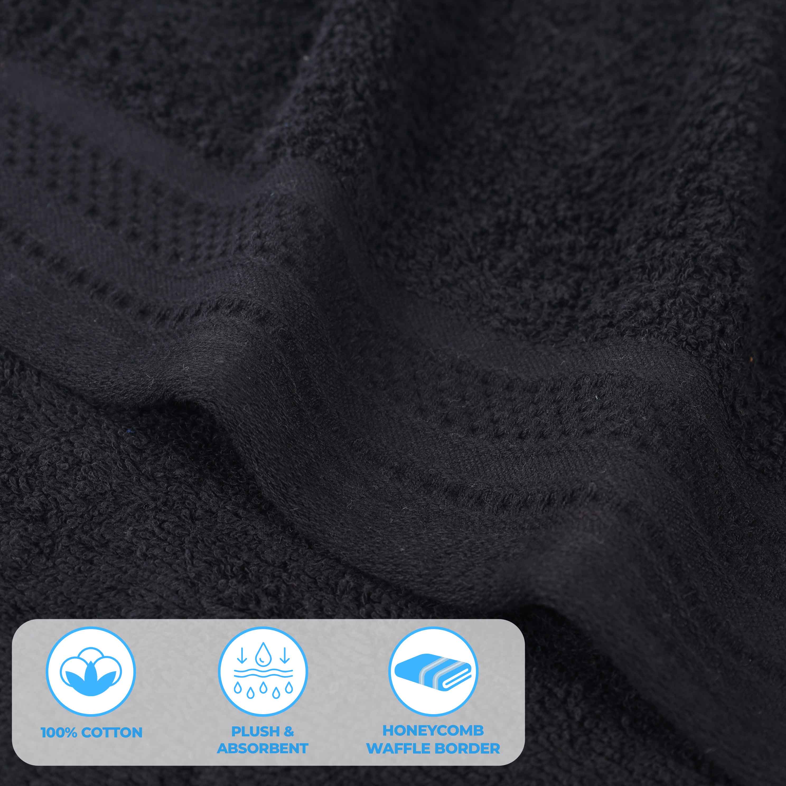 Premium Honeycomb Waffle Weave Cotton Bath Towels - Ultra Soft & Absorbent Luxury Bath Sheets Set of 2 for Spa, Hotel & Home Bathroom Use