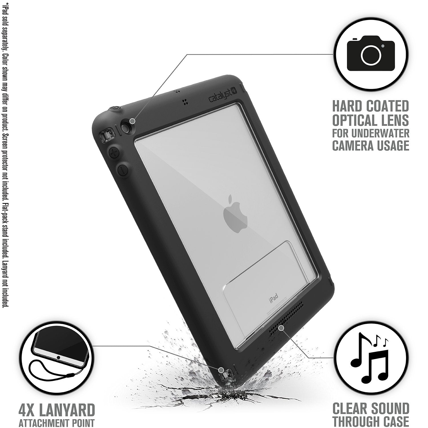 Waterproof Case for iPad 6th & 5th Generation (9.7 Inch) - Shockproof Protective Cover for Swimming, Beach & Outdoor Activities