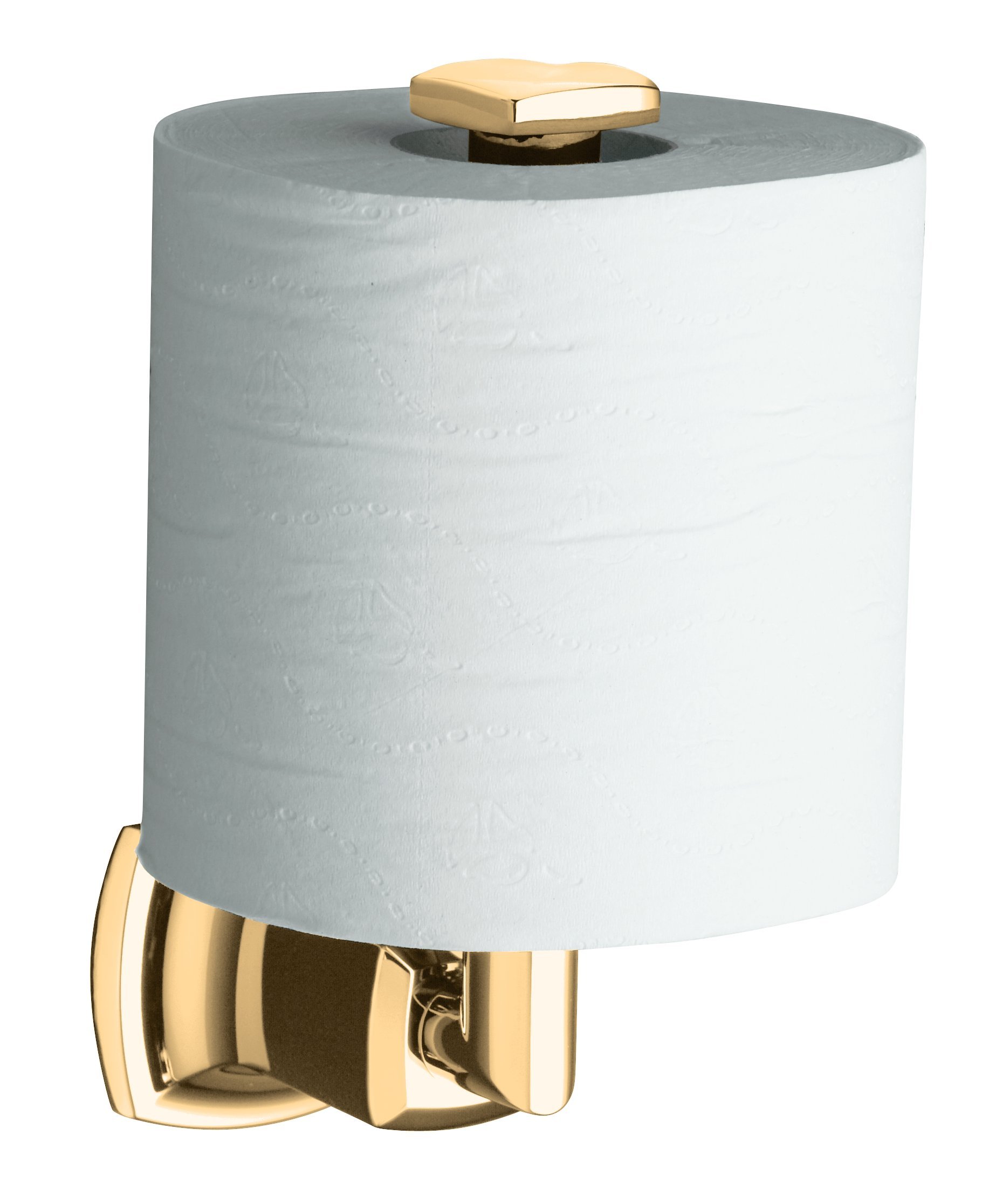 Kohler K-16255-BV Margaux Vertical Wall Mount Toilet Paper Holder in Brushed Bronze - Perfect for Bathroom, Powder Room & Guest Bath Decor