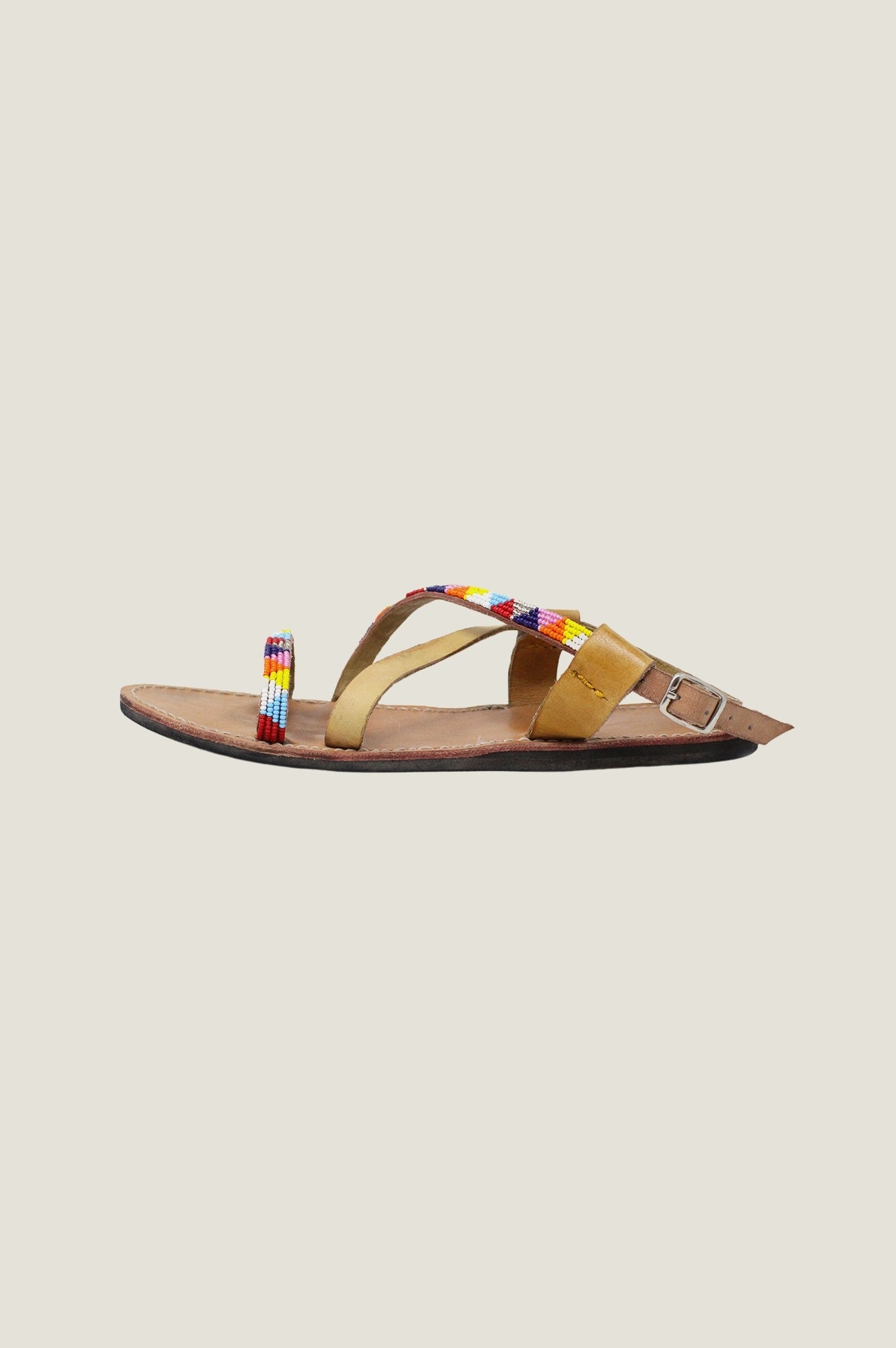 Lara Leather Sandals for Women - Comfortable Strappy Flat Sandals with Adjustable Buckles | Perfect for Beach, Vacation, and Summer Outfits
