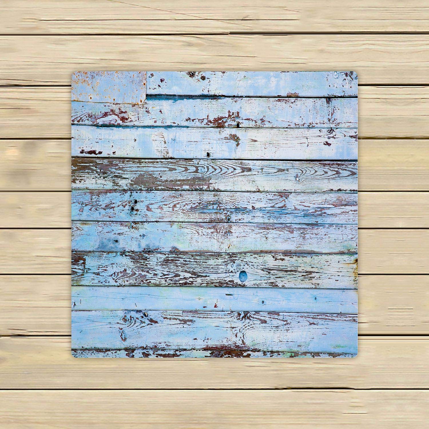 Vintage Wood Plank Pattern Beach Towel - 13x13 Inch Soft & Absorbent Bath, Pool, Spa, Travel Towel for Outdoor Activities, Picnics, and Gym Use