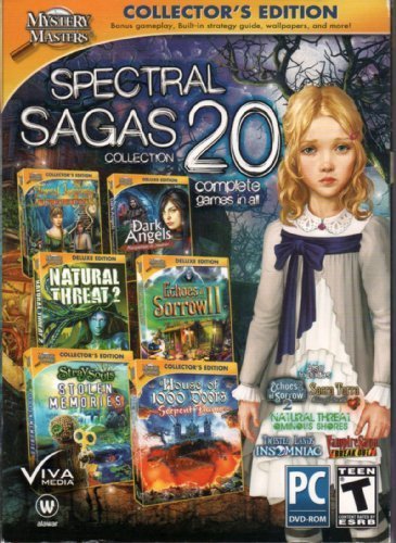 Mystery Masters SPECTRAL SAGAS Collection 20 Complete Hidden Object Games Bundle - Perfect for Puzzle Enthusiasts and Family Game Nights