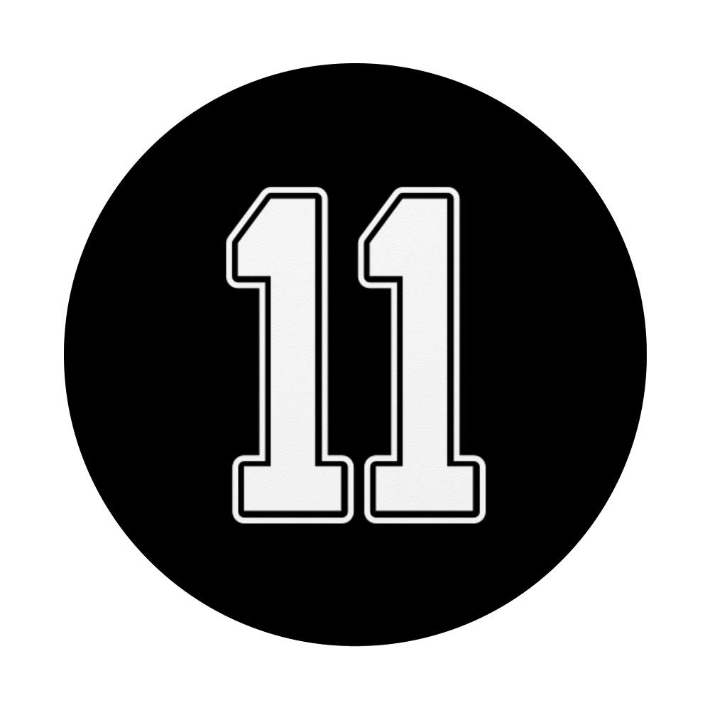 #11 White Outline Number 11 Sports Jersey - Perfect for Football, Basketball & Baseball Fans Game Day Outfits