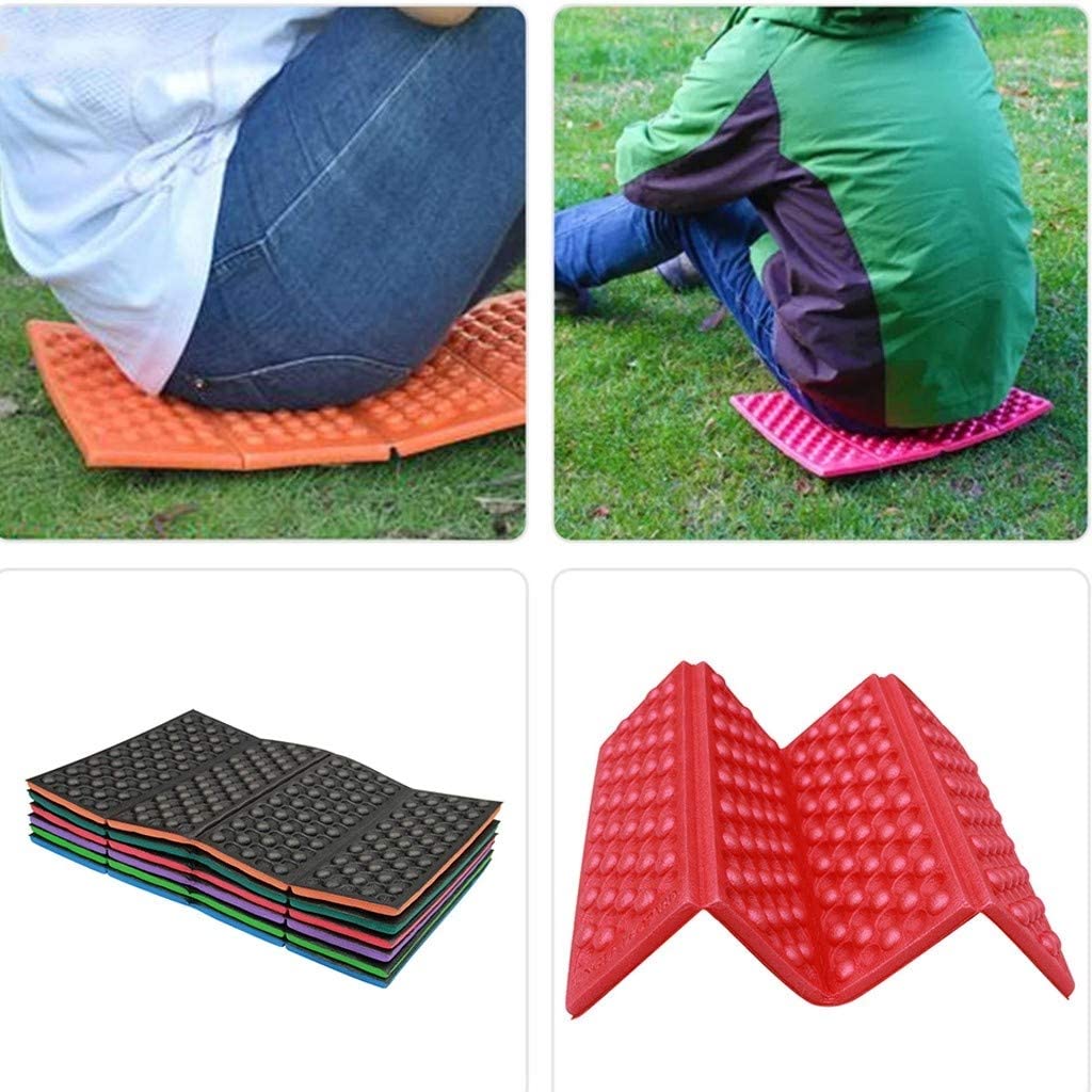 Foldable Outdoor Camping Mat - Waterproof XPE Foam Cushion for Beach, Picnic & Hiking | Portable Chair & Seat Pad | Lightweight & Durable | Perfect for Camping, Travel & Backpacking (Blue)