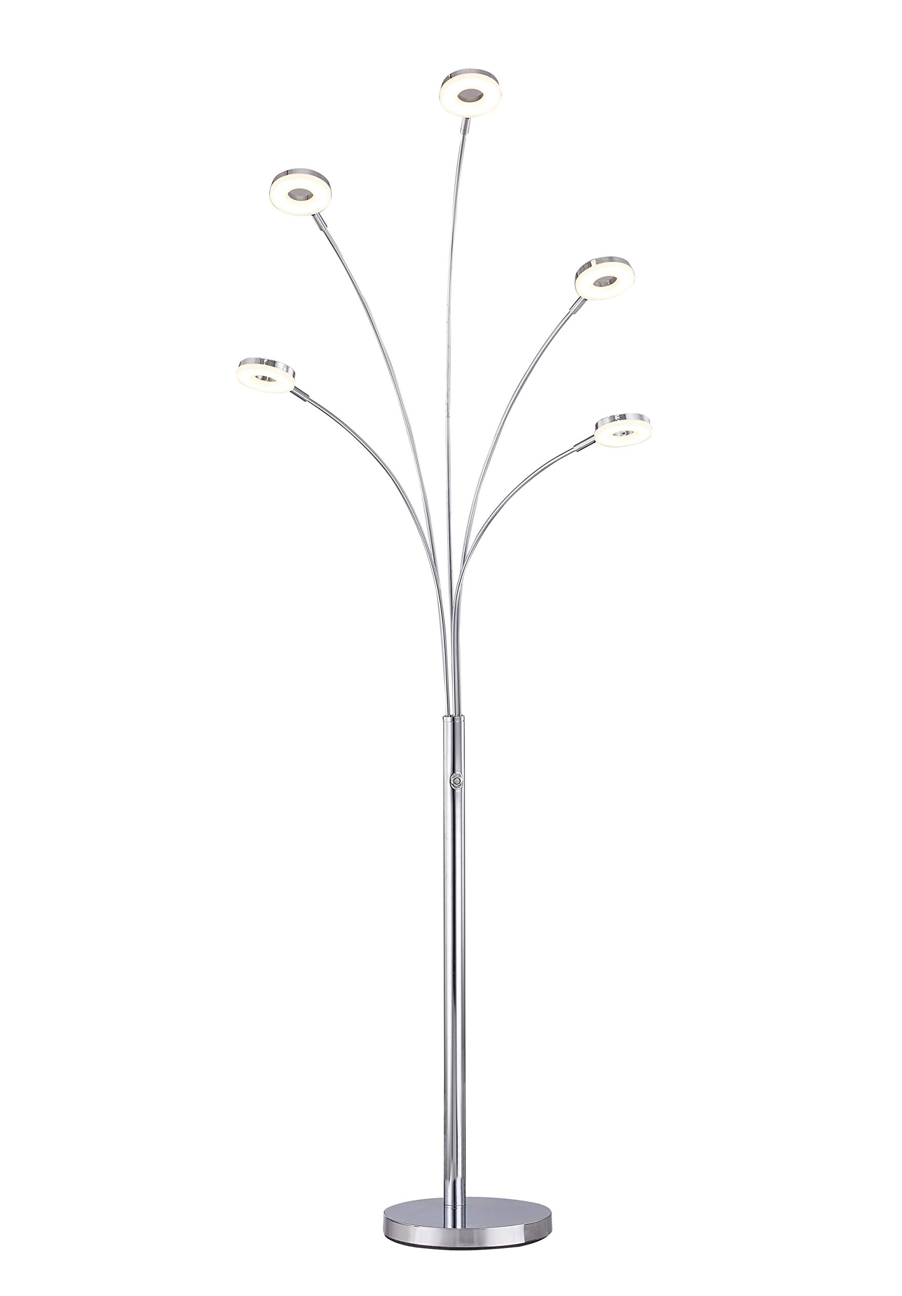 Artiva USA UFO Super Bright LED 5-Arched Floor Lamp with Touch Dimmer - Modern Adjustable Lighting for Living Room, Bedroom & Office Decor