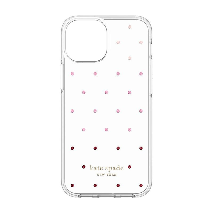 Kate Spade New York iPhone 13 Pro Case - Pin Dot Ombre Pink Transparent Protective Cover | Slim Fit Fashion Phone Case for Women | Perfect for Work, Travel & Everyday Use