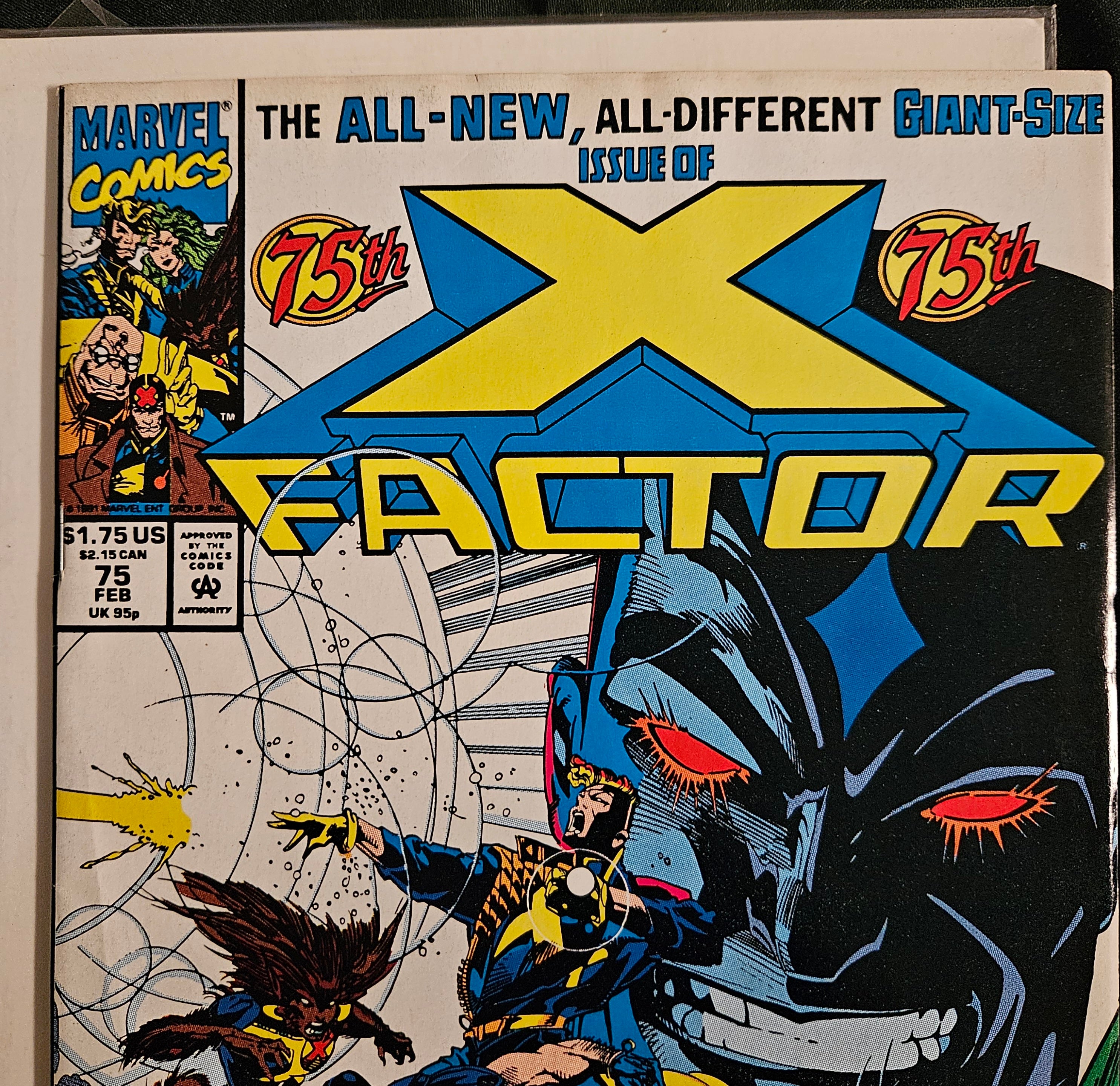 X Factor (1986) #75 Comic Book - Mr. Sinister vs The Nasty Boys | Marvel Comics February 1992 Issue | Collectible Vintage Comics for Marvel Fans & Comic Book Enthusiasts