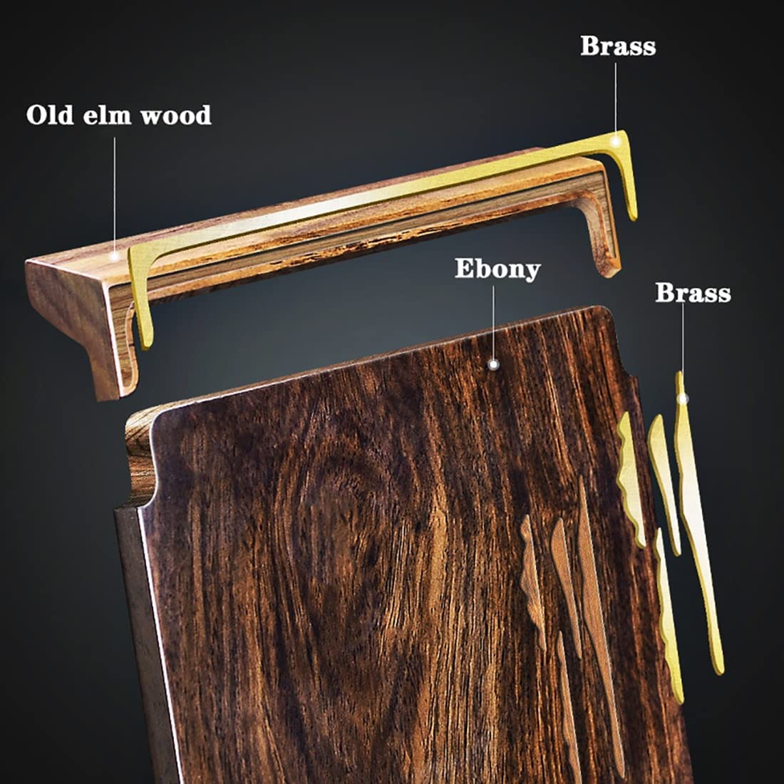 Premium Ebony Tea Tray - Handcrafted Chinese Kung Fu Tea Set with Solid Wood & Sandalwood Design | Double-Layer Bamboo Drainage | Perfect for Teahouse, Home, Office & Meditation Spaces