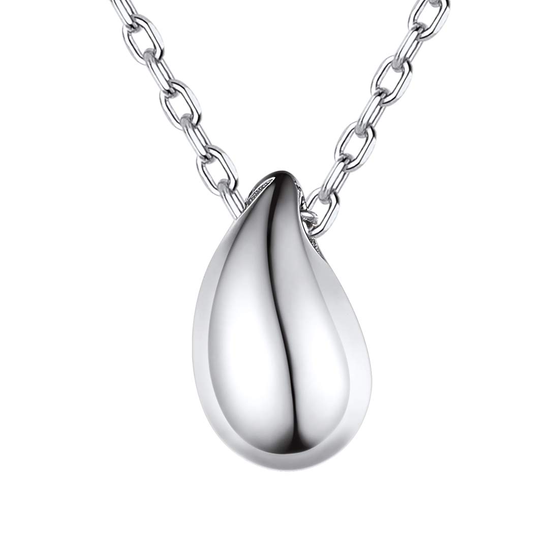 ChicSilver Simple Teardrop Necklace 925 Sterling Silver Minimalist Dainty Tiny Pendant Necklace for Women - Perfect for Everyday Wear, Gift Giving & Special Occasions