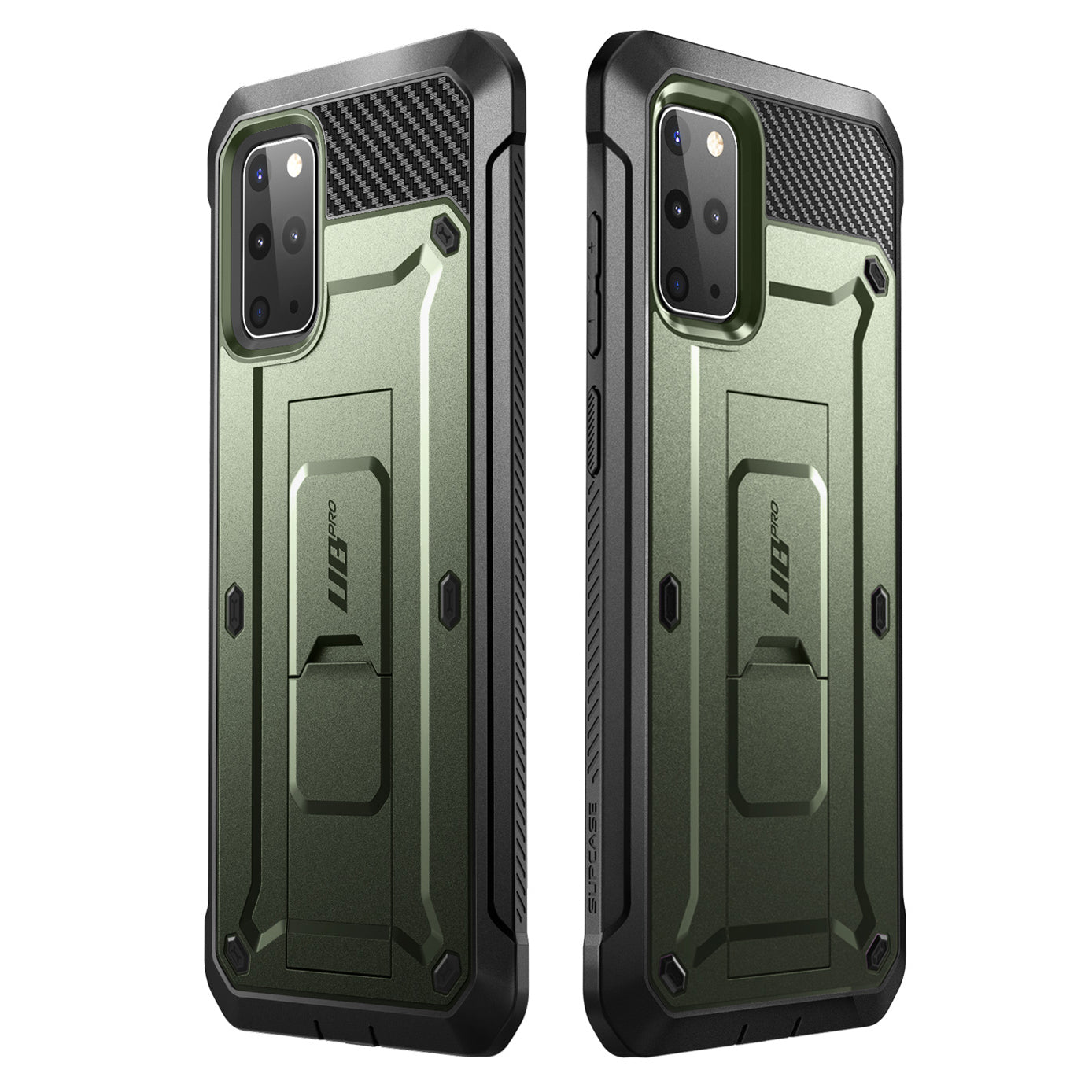 Samsung Galaxy S20 FE Unicorn Beetle Pro Rugged Case - Shockproof Heavy Duty Protective Cover with Built-in Screen Protector (Metallic Green) - Perfect for Outdoor Activities, Construction Work & Extreme Sports