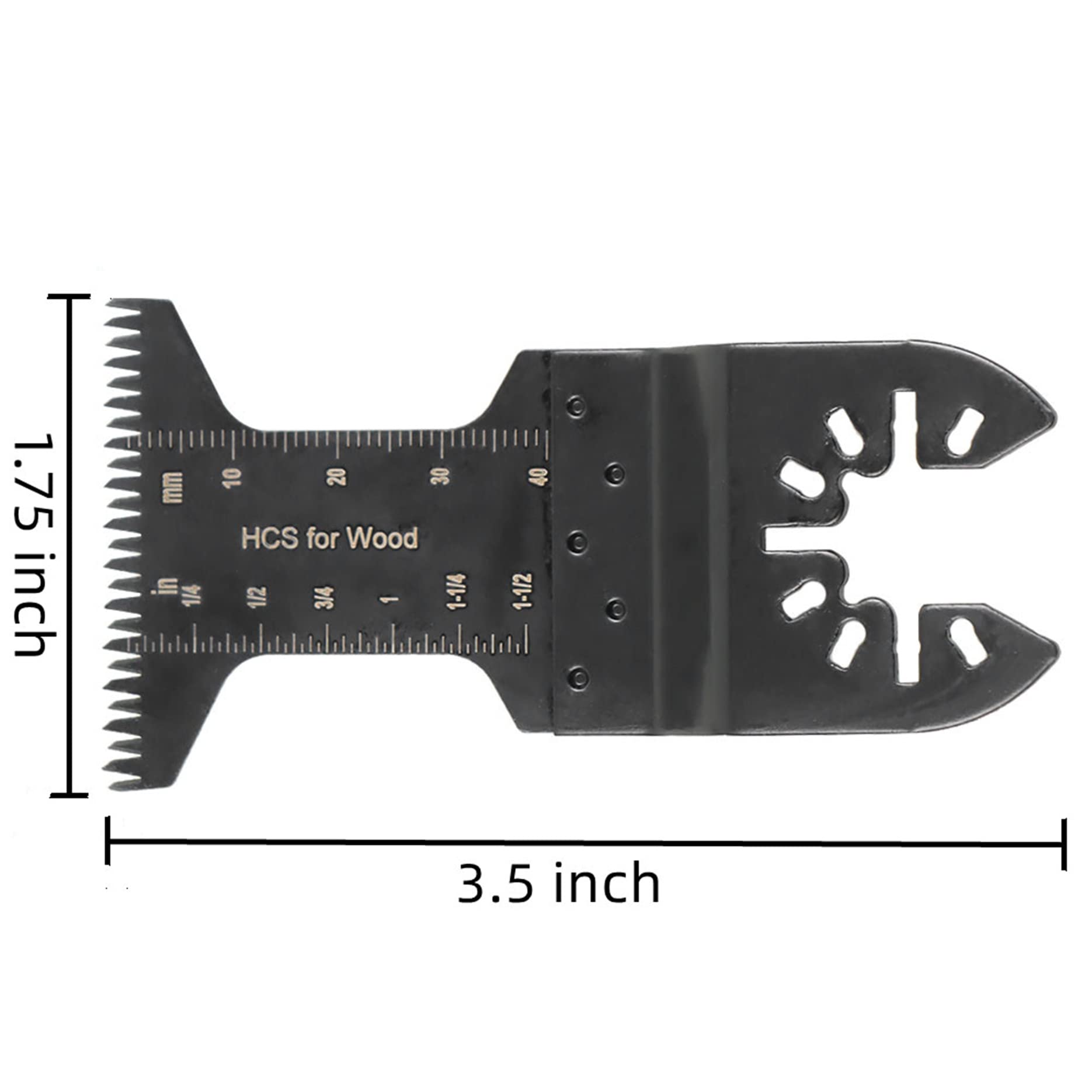 1.75 x 3.5 Inch Oscillating Saw Blades - 60 Pack Wavy Tooth Multi-Tool Blades for Wood & Plastic Cutting - Perfect for DIY Projects, Home Renovations, and Professional Construction Work