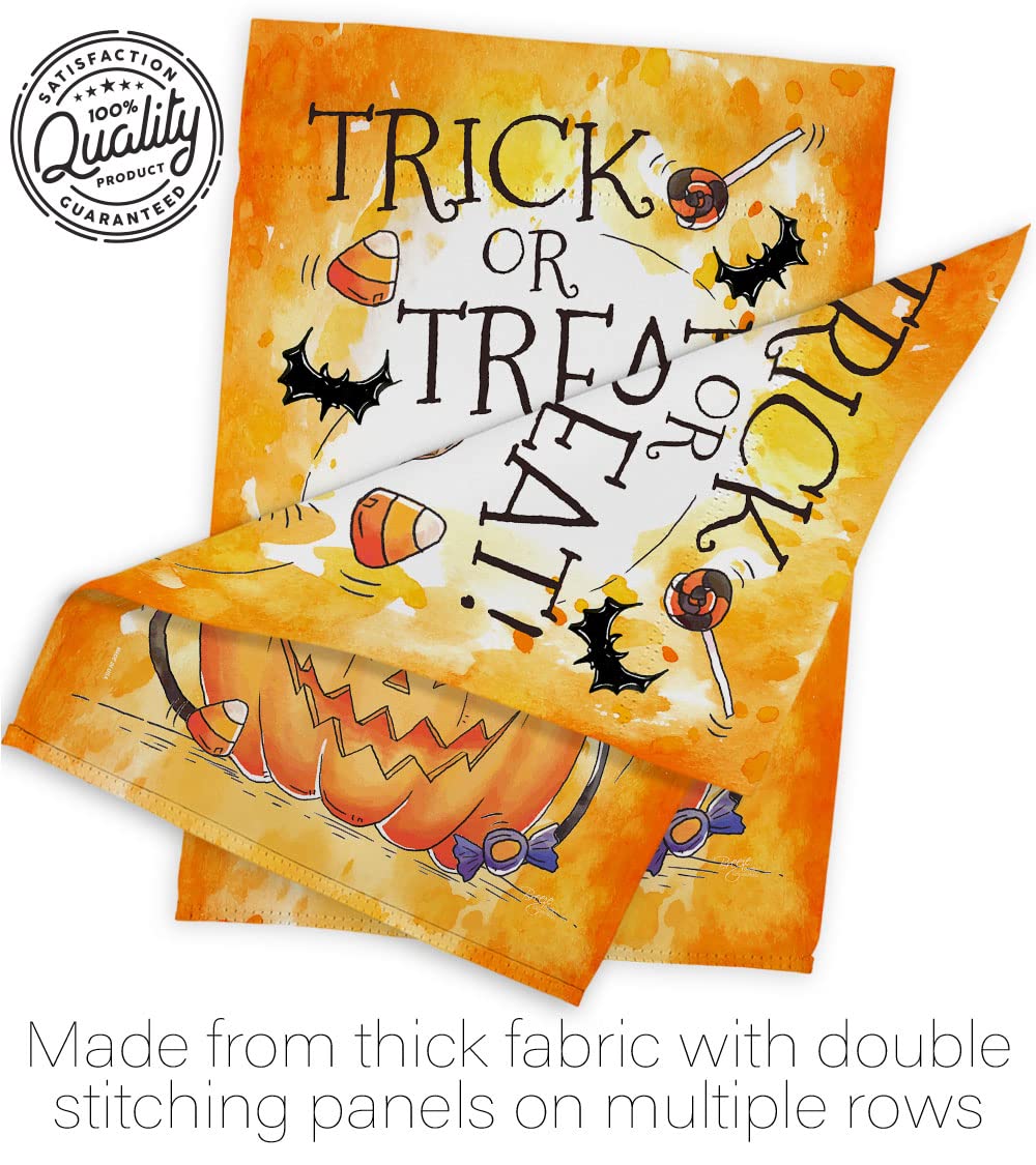 Halloween Garden Flag - Trick or Treat Decor for Fall