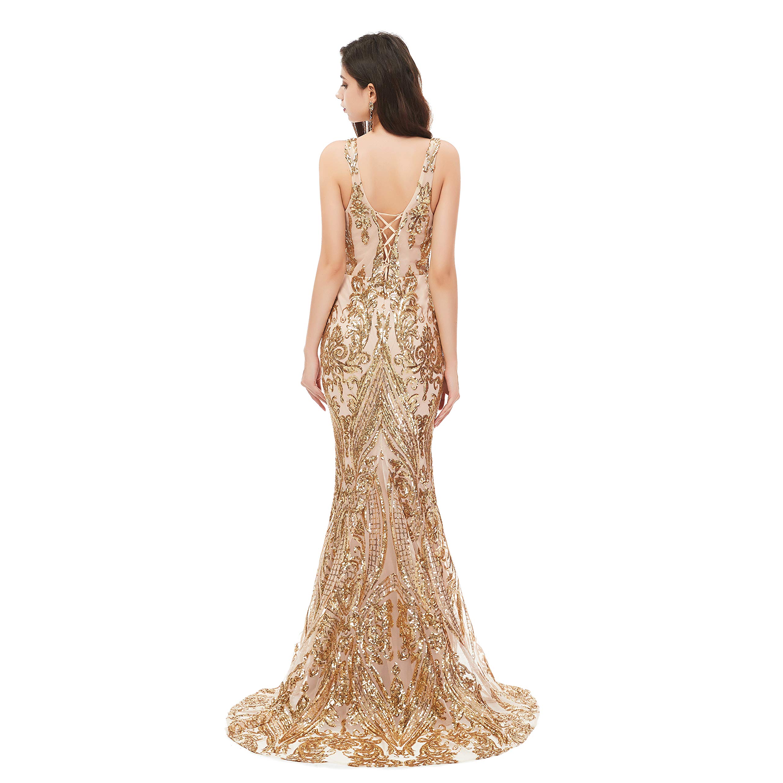 Sparkly Sequin Mermaid Prom Dress for Women - Elegant Corset Trumpet Evening Gown for Formal Events, Homecoming, Pageants & Special Occasions