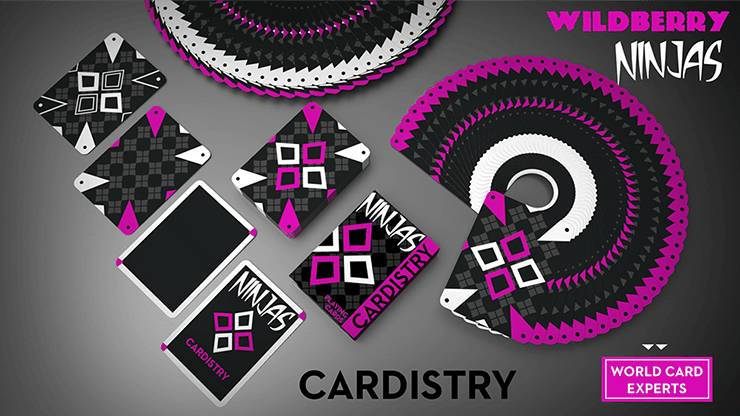 Cardistry Ninja Wildberry Playing Cards - Premium Deck for Card Tricks, Magic & Flourishing - Perfect for Magicians, Cardists & Beginners | Ideal for Performances, Practice & Gifts