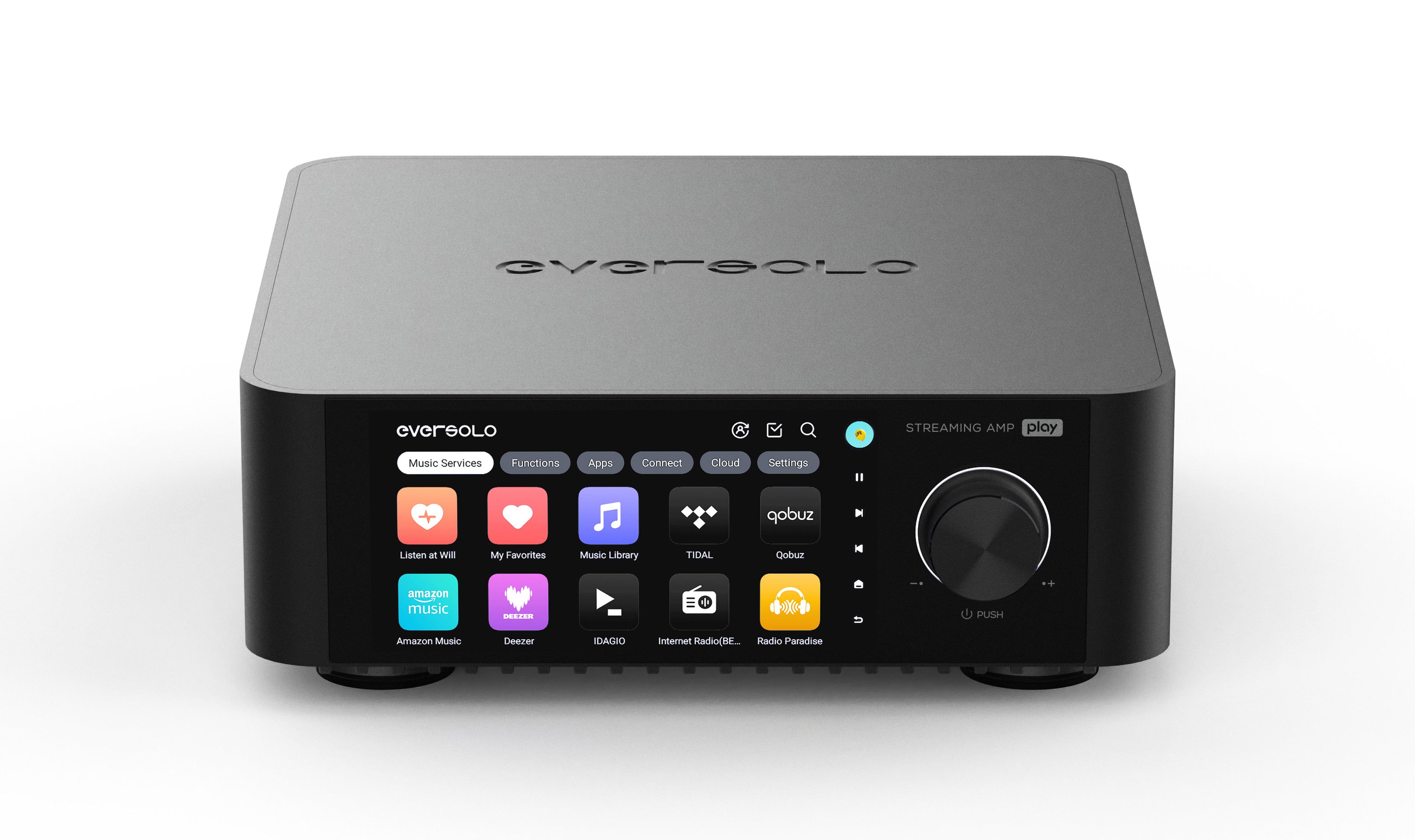Eversolo Play Streaming Amplifier - High-Fidelity Audio Streaming Device for Home Theater & Music Enthusiasts | Perfect for Living Room, Bedroom & Office Use