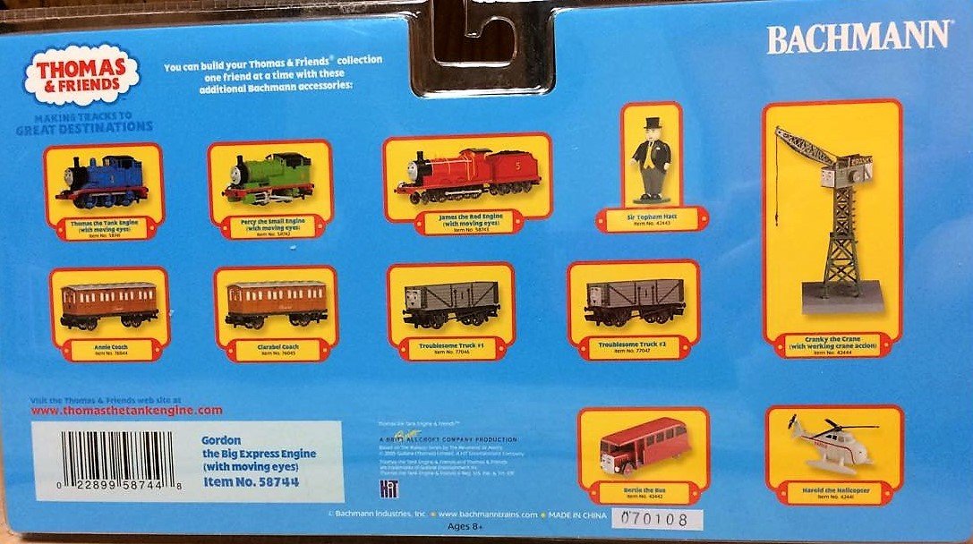 Bachmann Trains - THOMAS & FRIENDS GORDON THE EXPRESS ENGINE with Moving Eyes - HO Scale Model Train for Kids & Collectors - Perfect for Train Layouts, Birthday Gifts & Educational Play