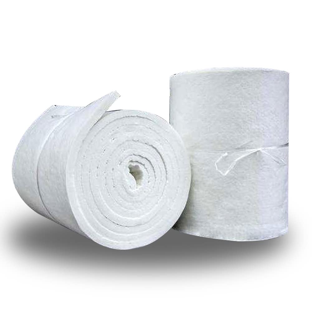 High-Temperature Ceramic Fiber Insulation Blanket - 2400°F Fireproof Thermal Insulation Material for Chimney Lining, Foundries & Jewelry Making | Durable, Lightweight Muffler Packing Solution for Industrial & DIY Projects