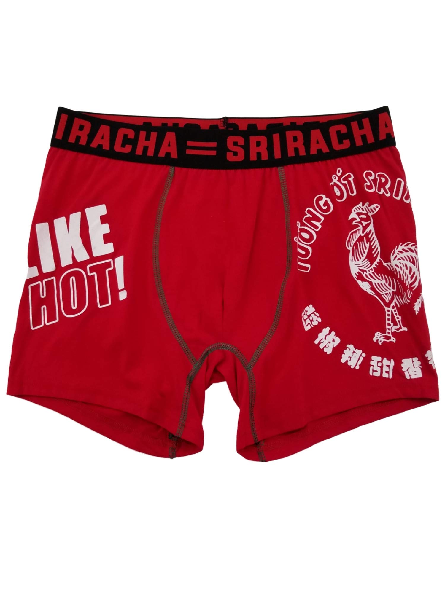 Spicy Sriracha Chili Sauce Print Men's Boxer Briefs - Comfortable Cotton Underwear for Casual Wear & Funny Gifts - Perfect for Fans of Hot Sauce & Unique Fashion