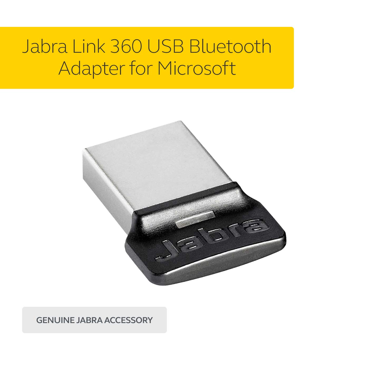 Jabra Link 360 USB-A Bluetooth Adapter (100-62810000-00) - Wireless Headset Connector for PC, Laptop, Office & Remote Work